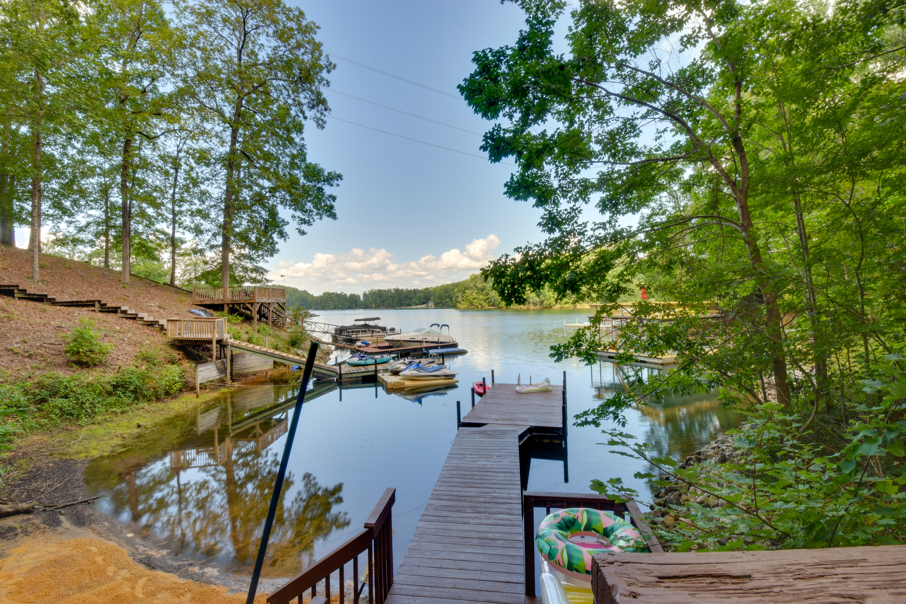 Lakefront Six Mile Vacation Rental w/ Dock