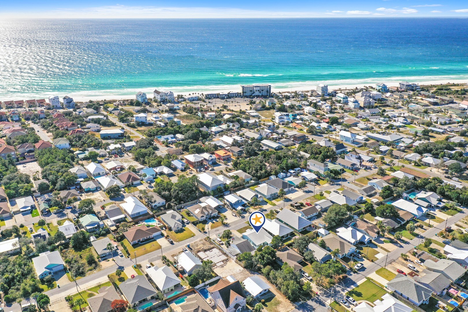 PCB Beach House - Sea Jam - Aerial View