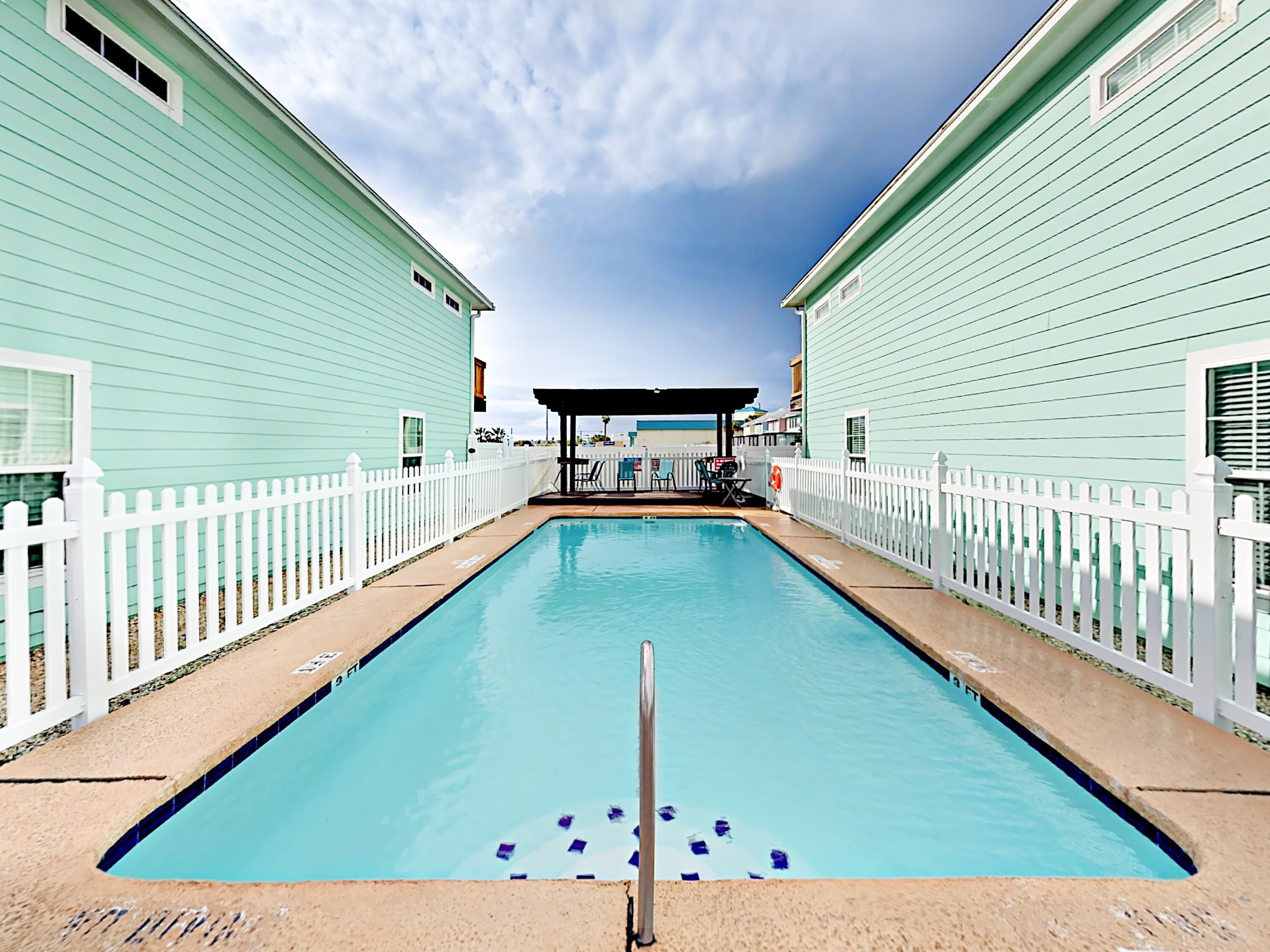Take a luxuriating dip in the shared pool.