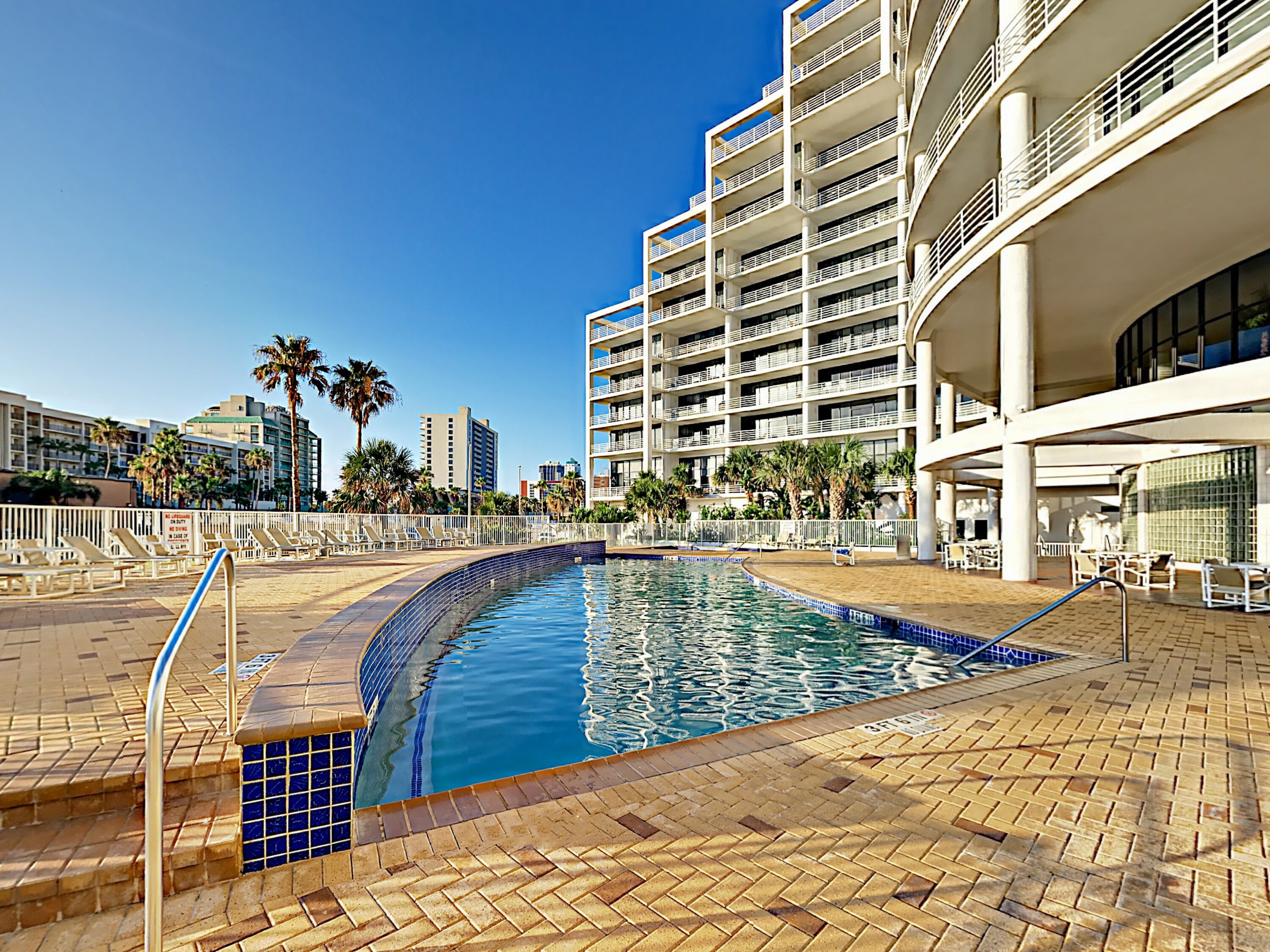 Take a dip in the sleek on-site pool.
