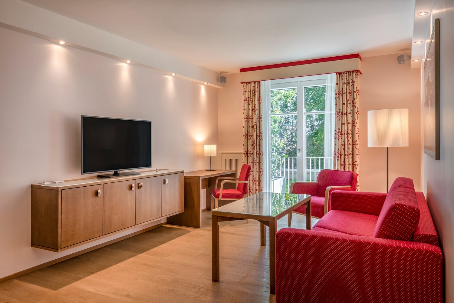 Newly designed apartment suite overlooking the Mirabell Gardens