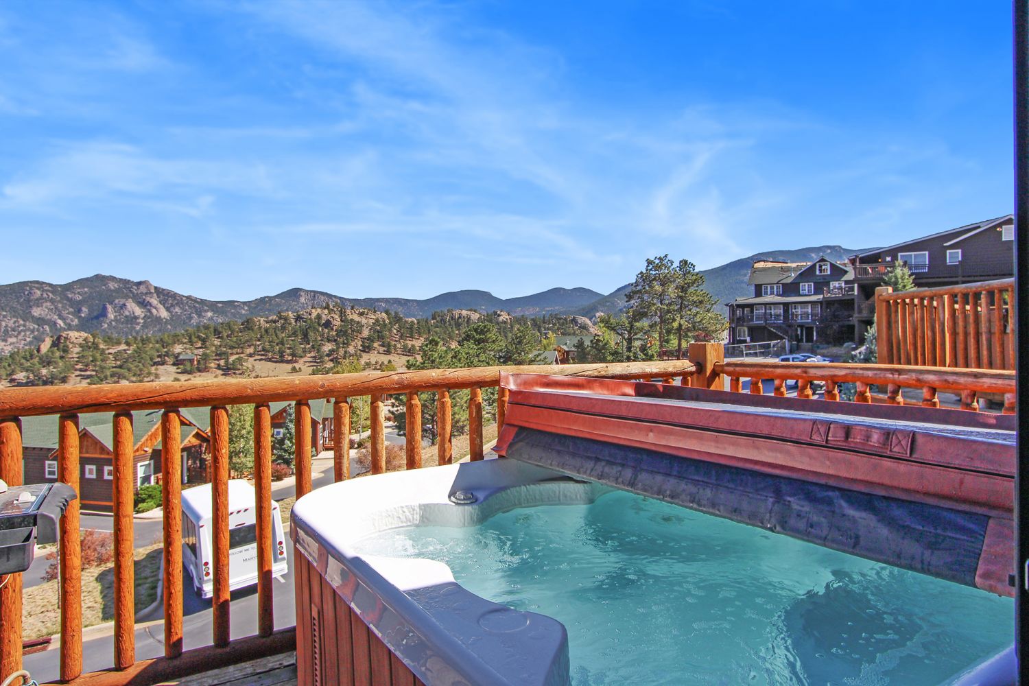 Beaver Mountain 20A - Enjoy the beautiful views from your deck and private hot tub. 