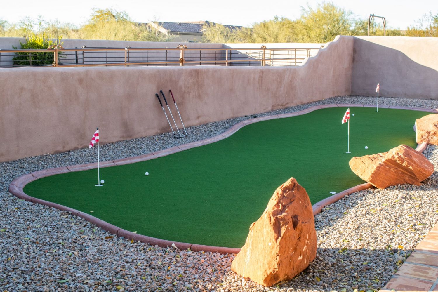 Golfer's dream, pro backyard putting green  - 