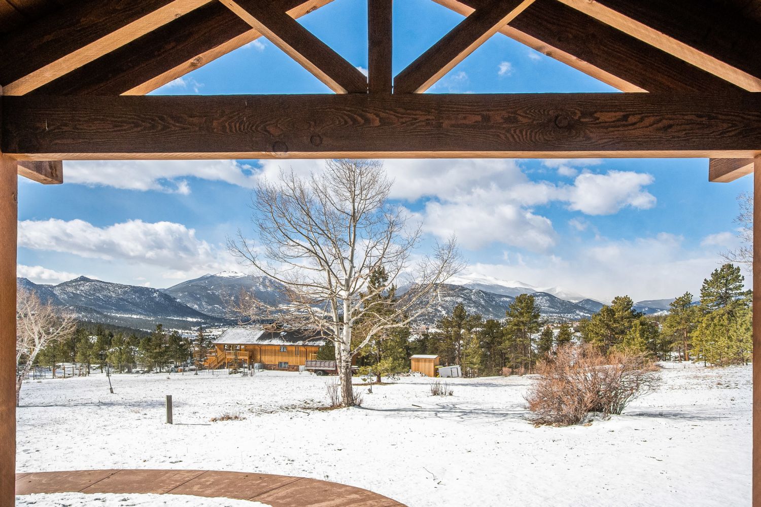Snowline Vista Lodge - View from the front of the home with expansive mountain views