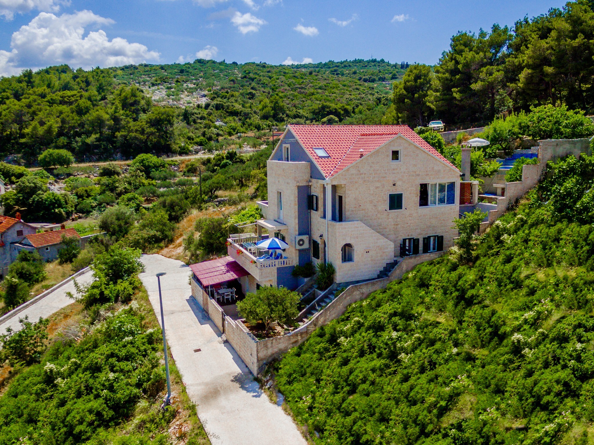 Property Image 1 - Colorful Villa with Terrace and Pool near Beach Porat