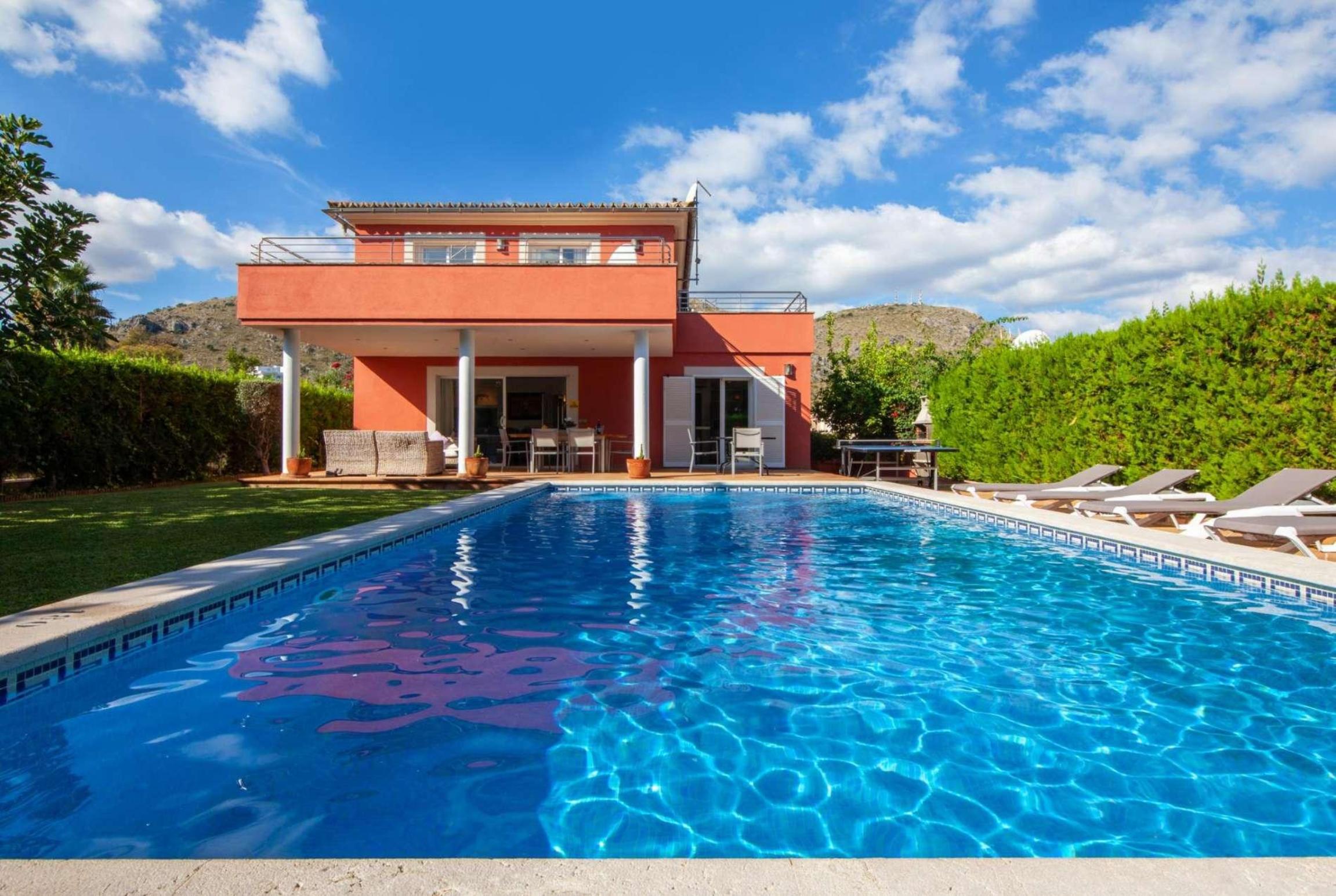 Property Image 1 - Amazing villa in Alcudia with 4 Bedrooms, WiFi and Private swimming pool