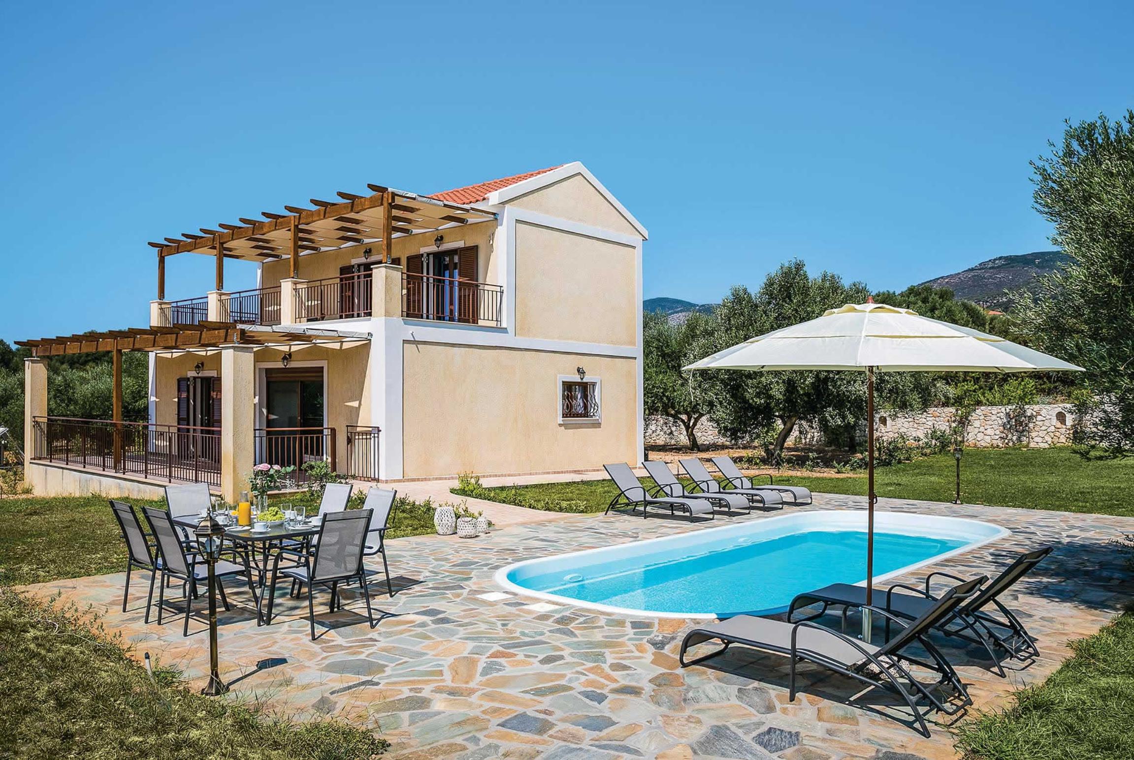 Property Image 1 - Premium Rustic Villa with Pool close to Trapezaki Beach
