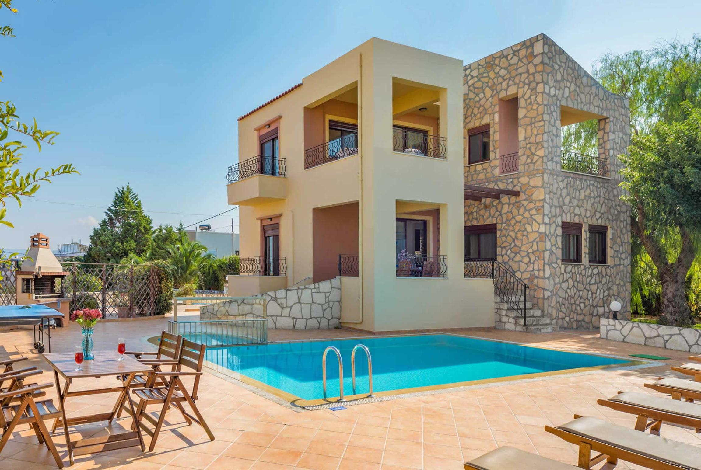 Property Image 1 - Modern Villa sea views, 10 min drive from Chania