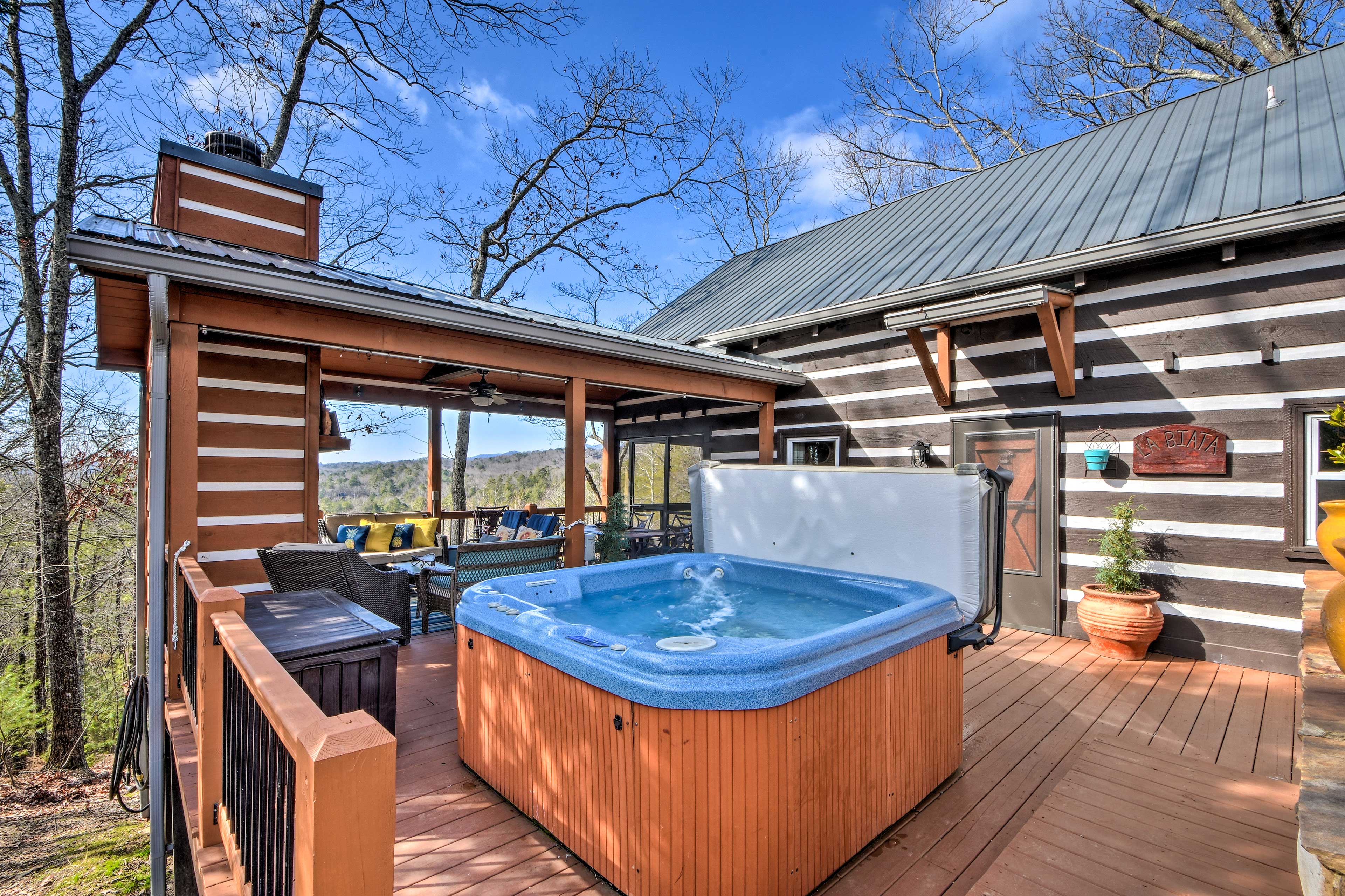 Property Image 2 - Cherry Log Mountain Cabin: Hot Tub,Fire Pit + More