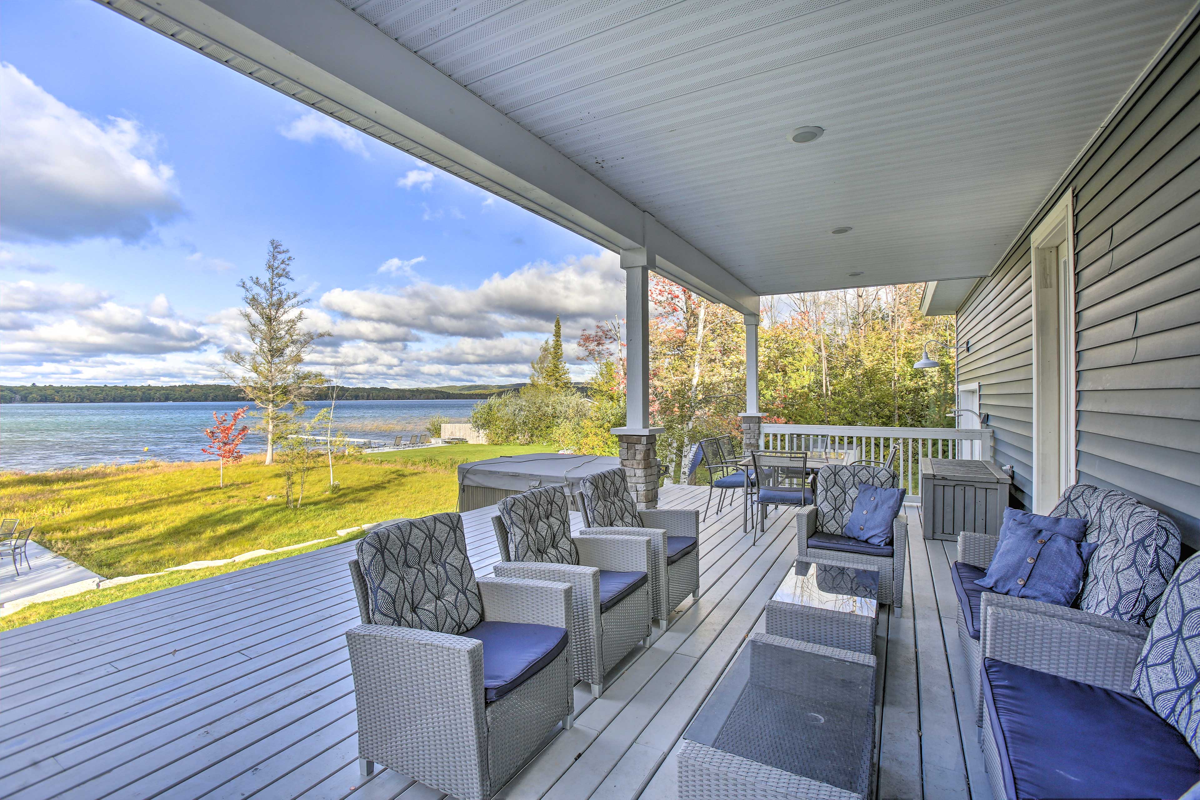 Property Image 2 - Luxe Lakefront Escape w/ 4 Kayaks, Hot Tub, Beach!
