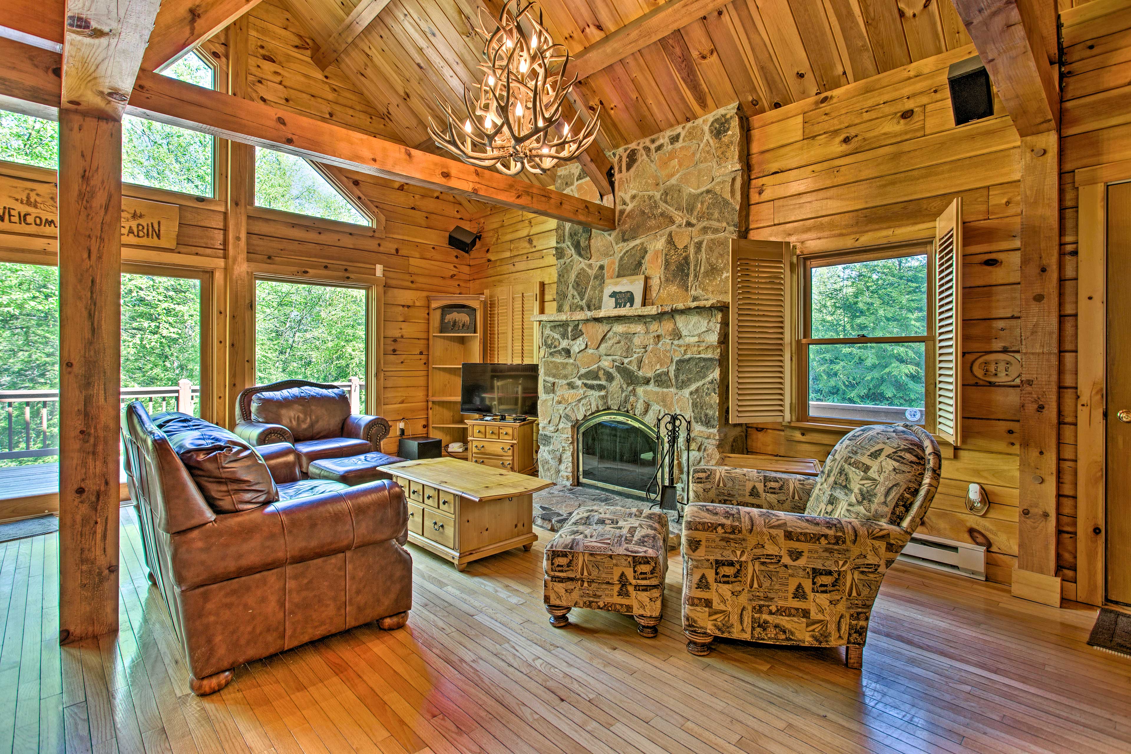 Property Image 1 - Deluxe Family Cabin with Game Room and Fire Pit!