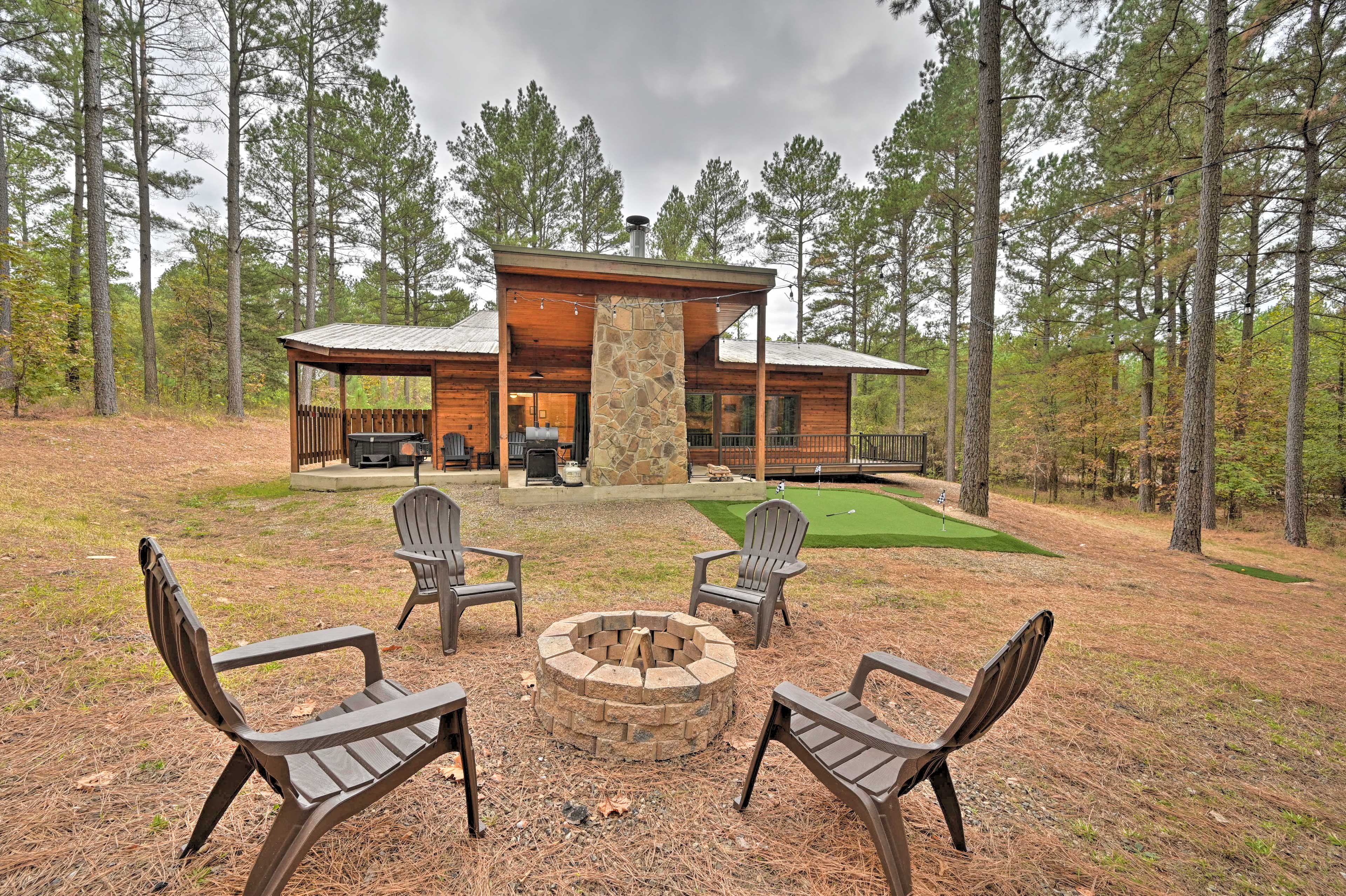 Property Image 1 - ’Nature Resides’ Cabin w/ Hot Tub & Fire Pit!