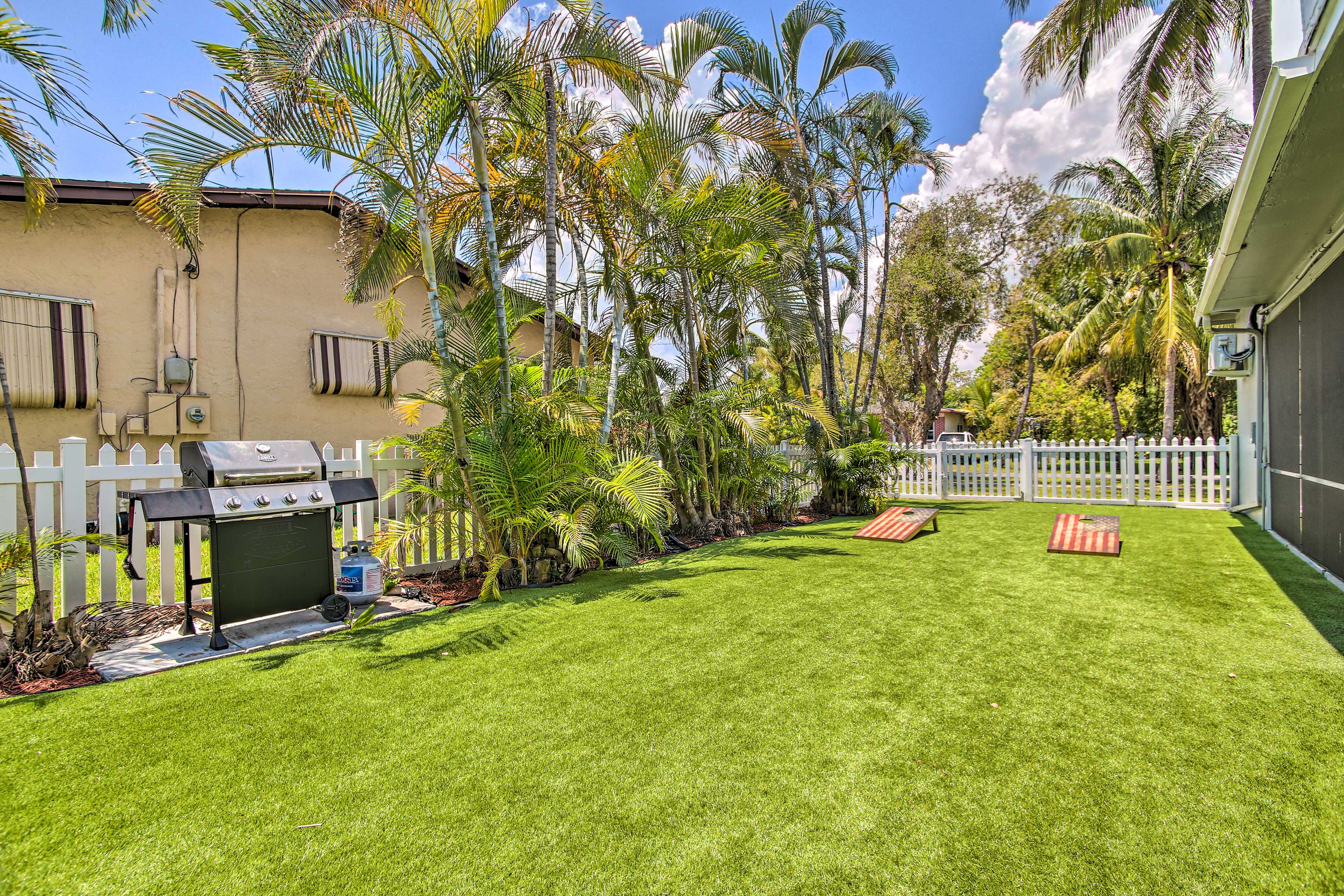 Property Image 2 - Tropical Oasis w/ Fire Pit & Private Yard!