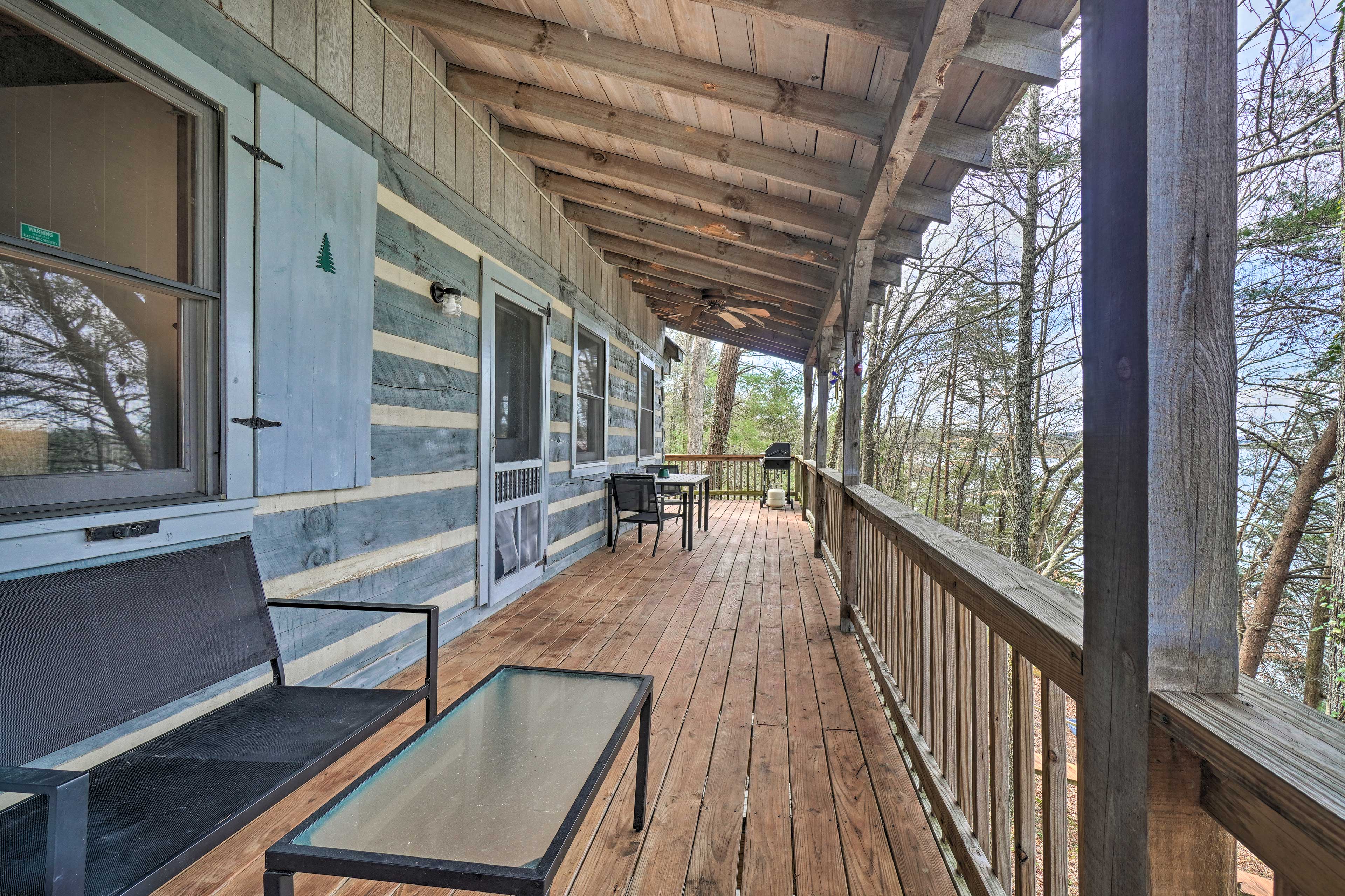 Property Image 1 - Lakefront Cabin w/ Boat Dock & Sunset Views!