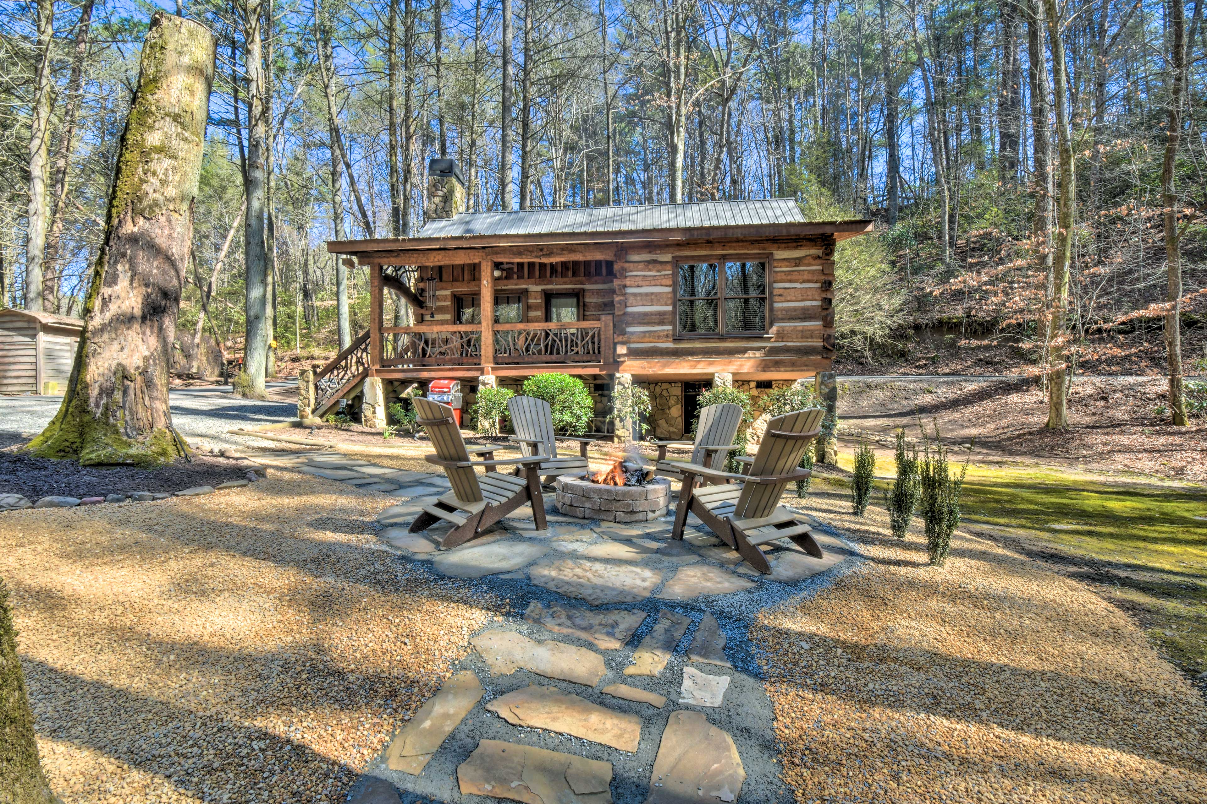 Property Image 1 - NEW! Log Cabin w/ Deck, Mtn Views & Lake Access!