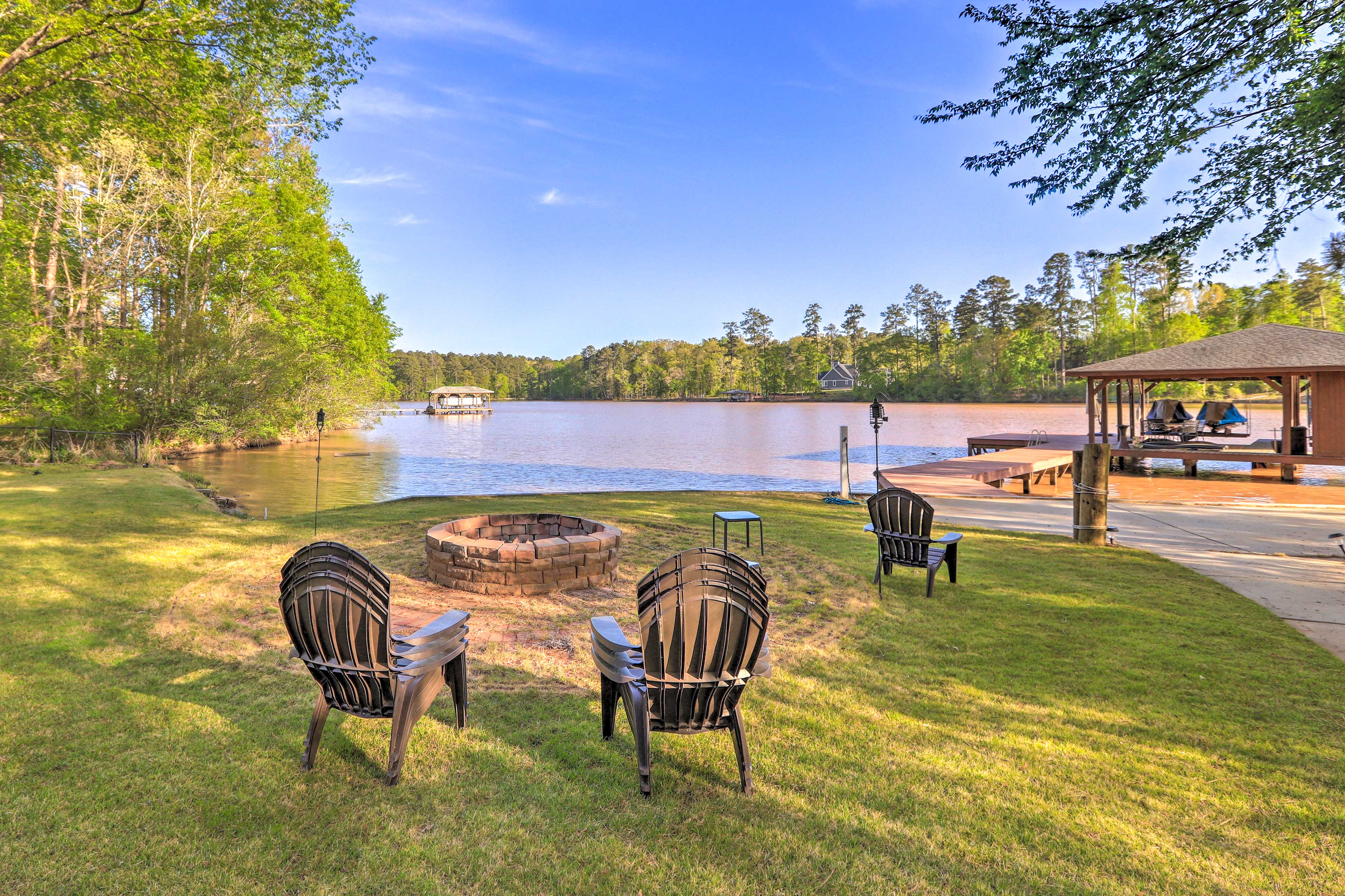 Property Image 1 - Chic Lake Sinclair Retreat with Dock & Hot Tub!