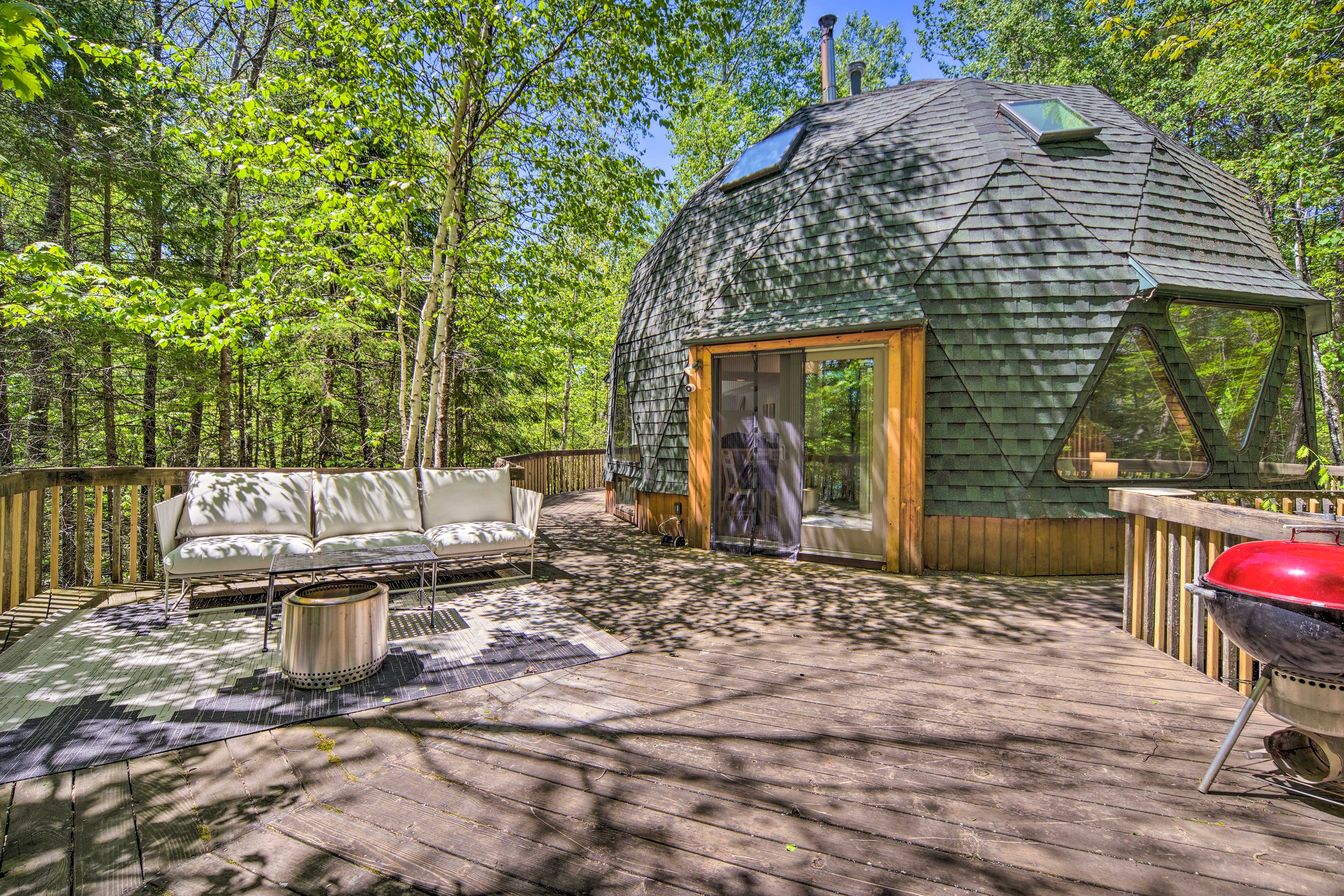 Property Image 1 - NEW! Unique Lakefront Geodome w/ Fire Pit + Kayaks