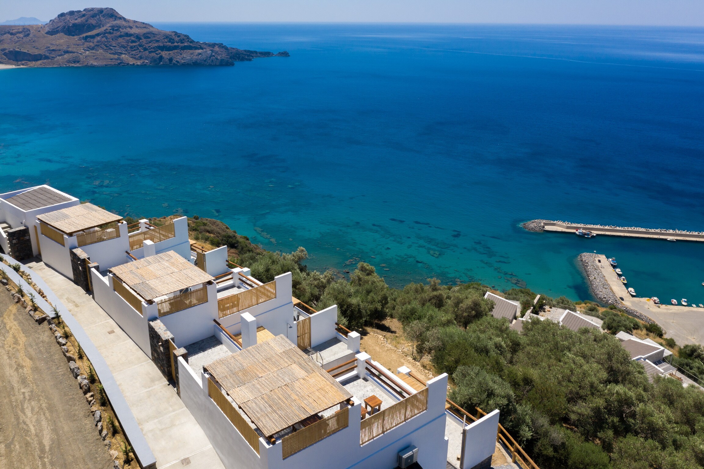 Bird's eye view of Incredible sea view, private pool, near tavern, Plakias, Crete