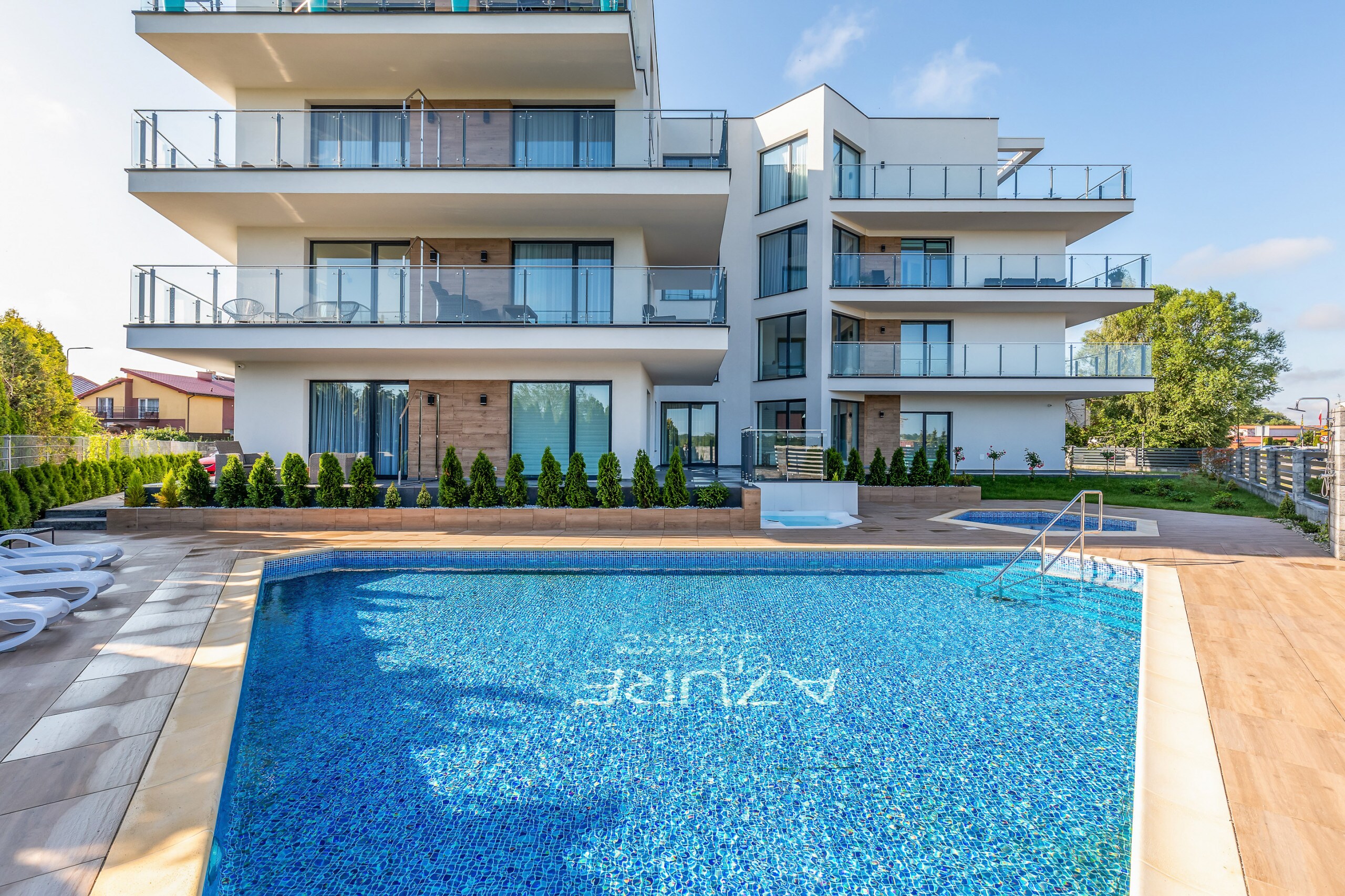 Swimming pool of Azure Apartment 7 apartment building