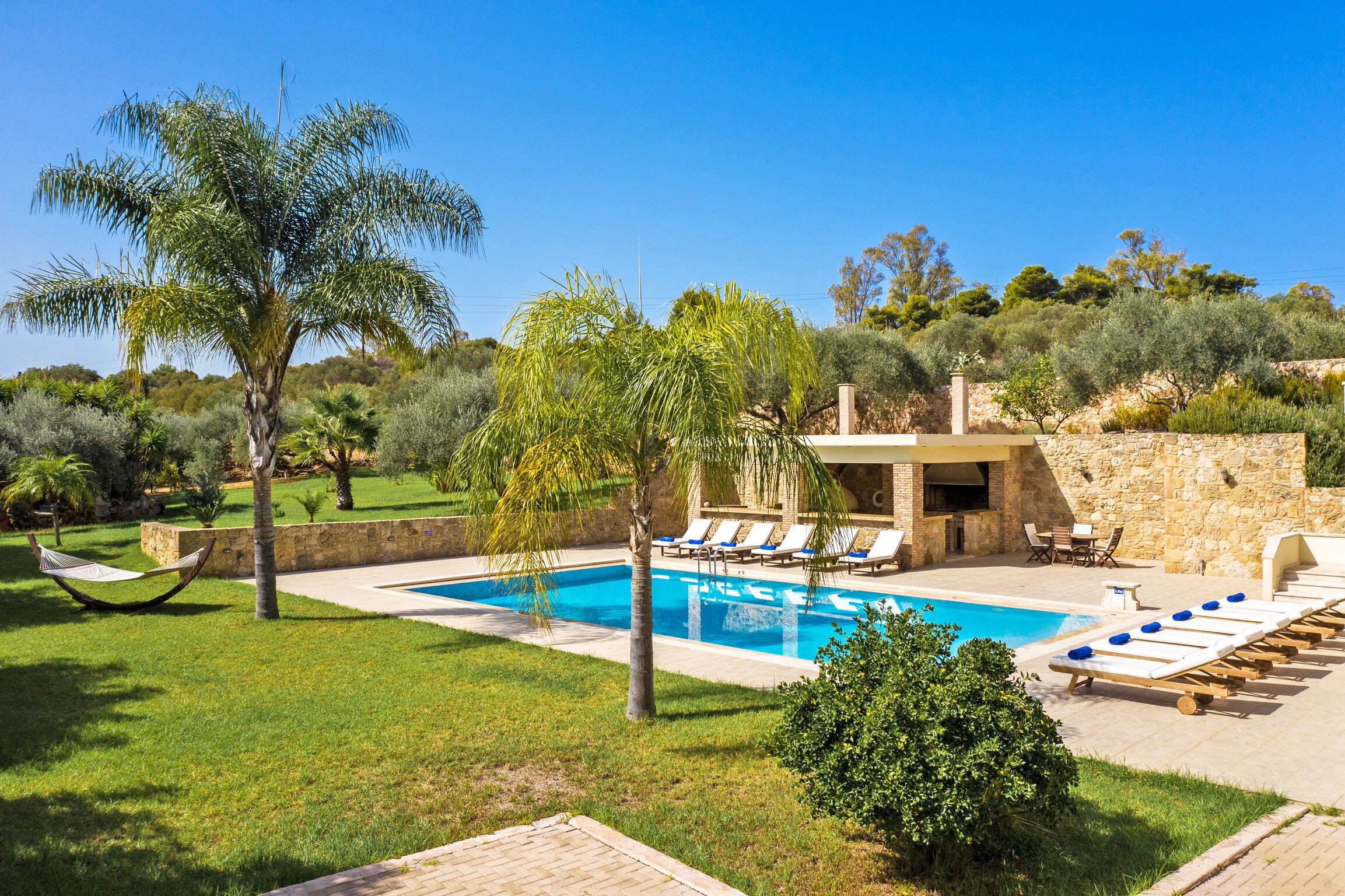 Swimming pool area of large modern villa,Pool,Near Beach,Souda,Chania,Crete