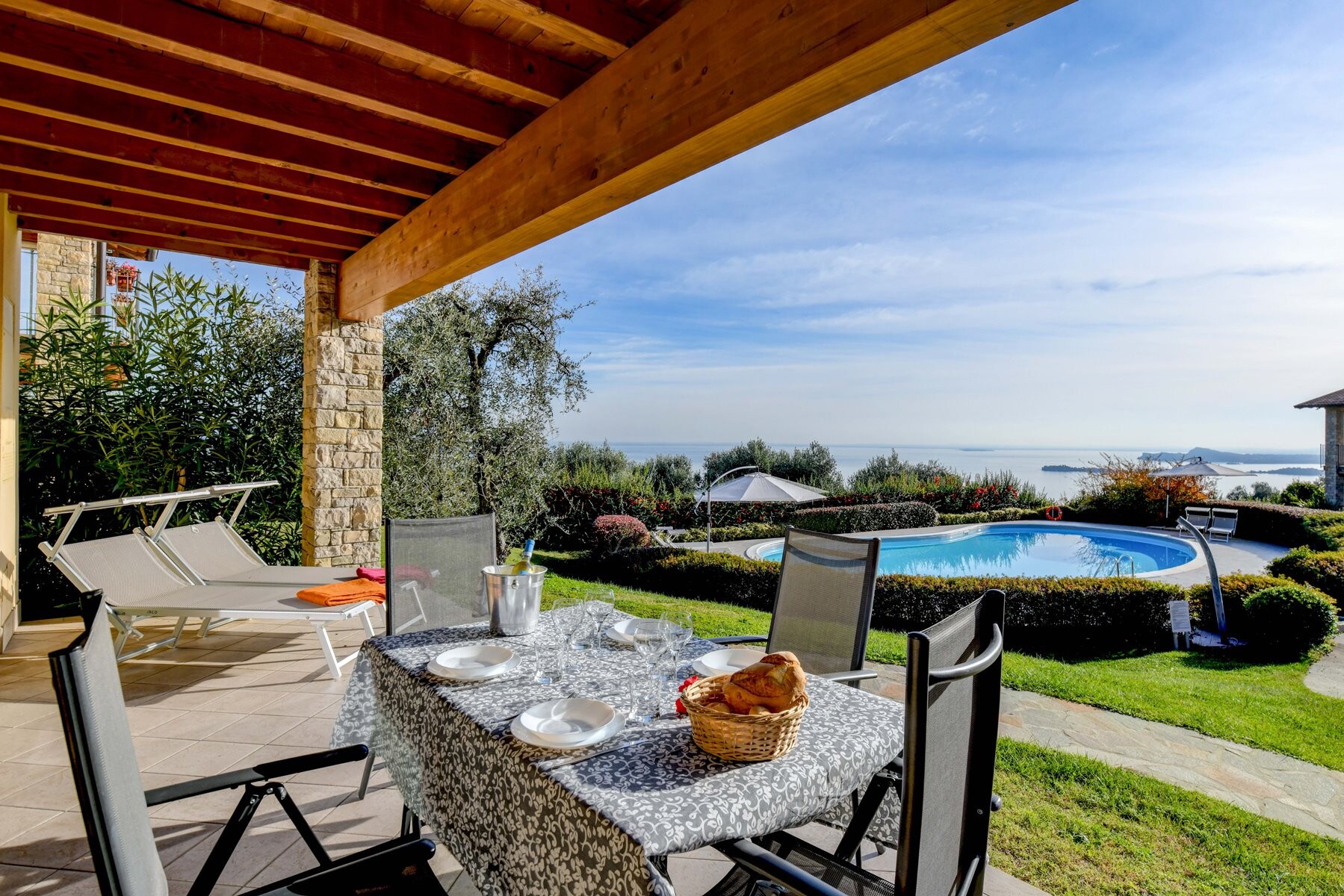 Property Image 1 - Nice apartment in Toscolano Maderno with lake view and pool