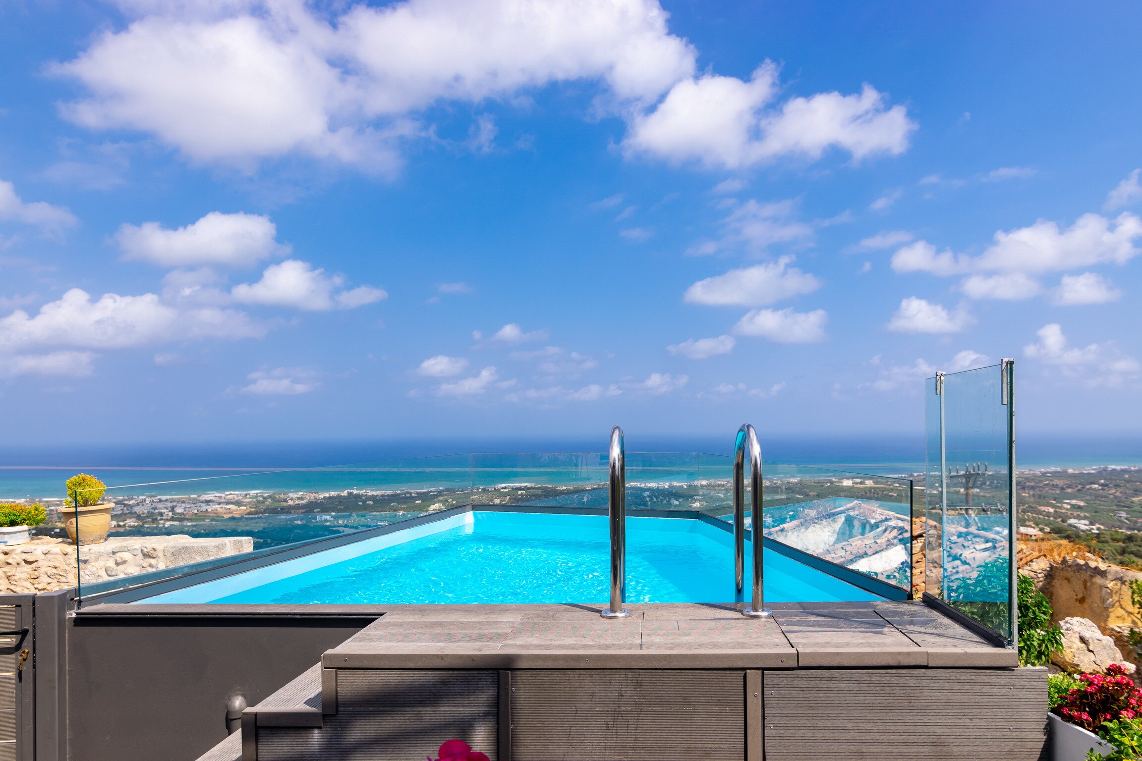 Swimming pool of Incredible view,Stone build,Infinity pool,Maroulas,Rethymno,Crete