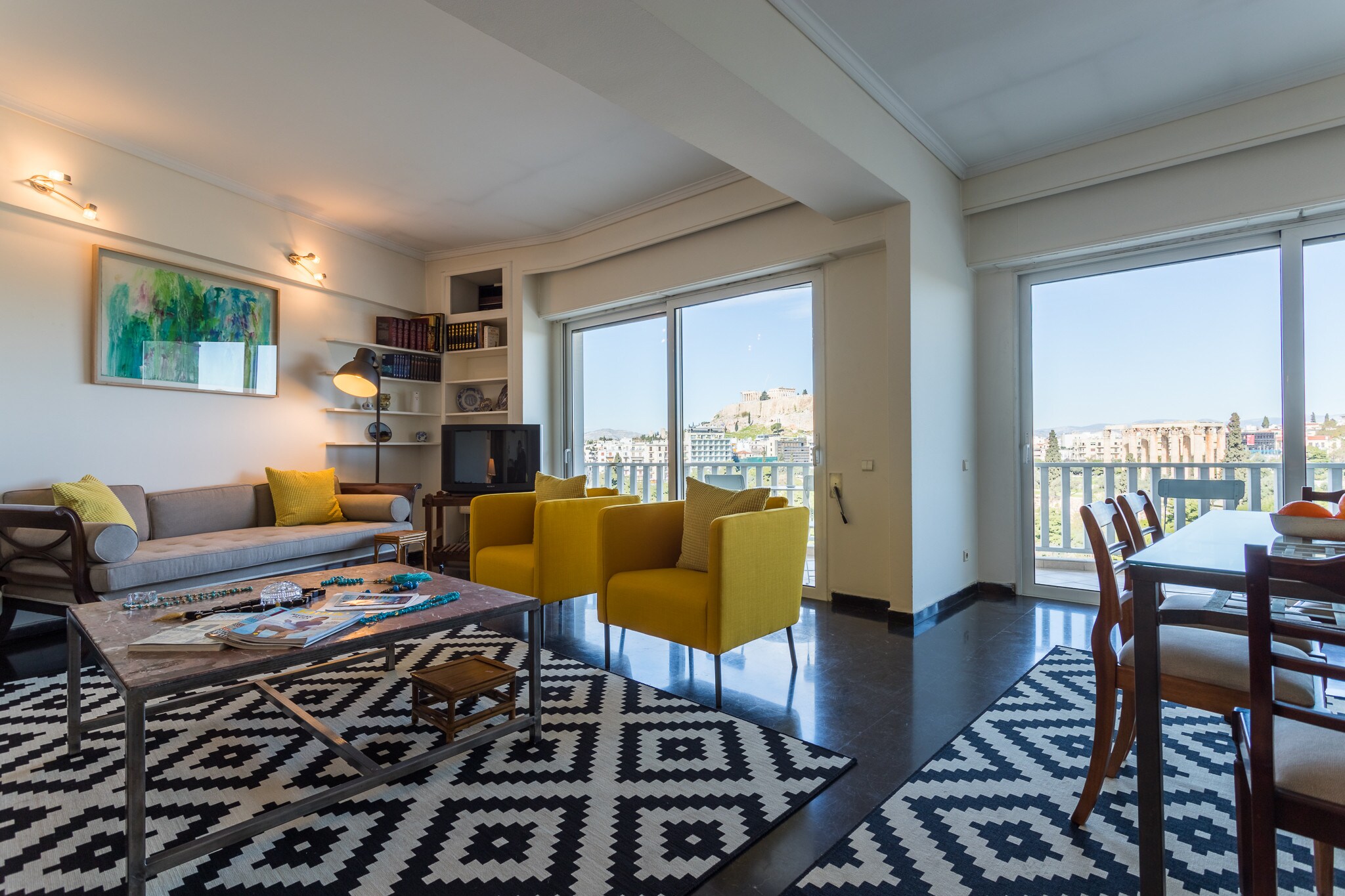 Property Image 1 - Traditional Apartment with Fireplace, Balcony and Incredible Acropolis View