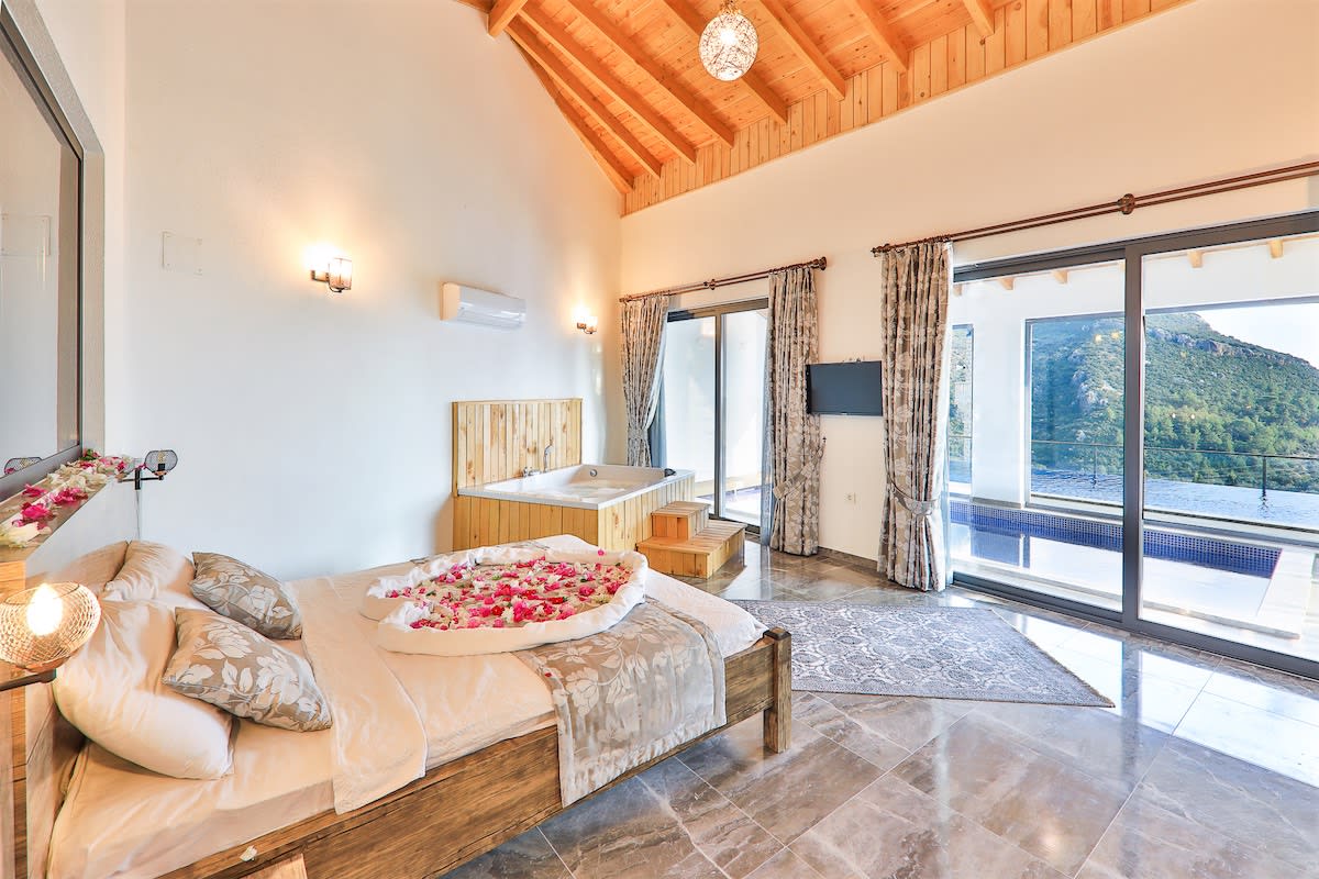 Property Image 2 - Exceptional Villa with Private Indoor & Outdoor Pool, Jacuzzi & Impressive View in Kalkan, Kas