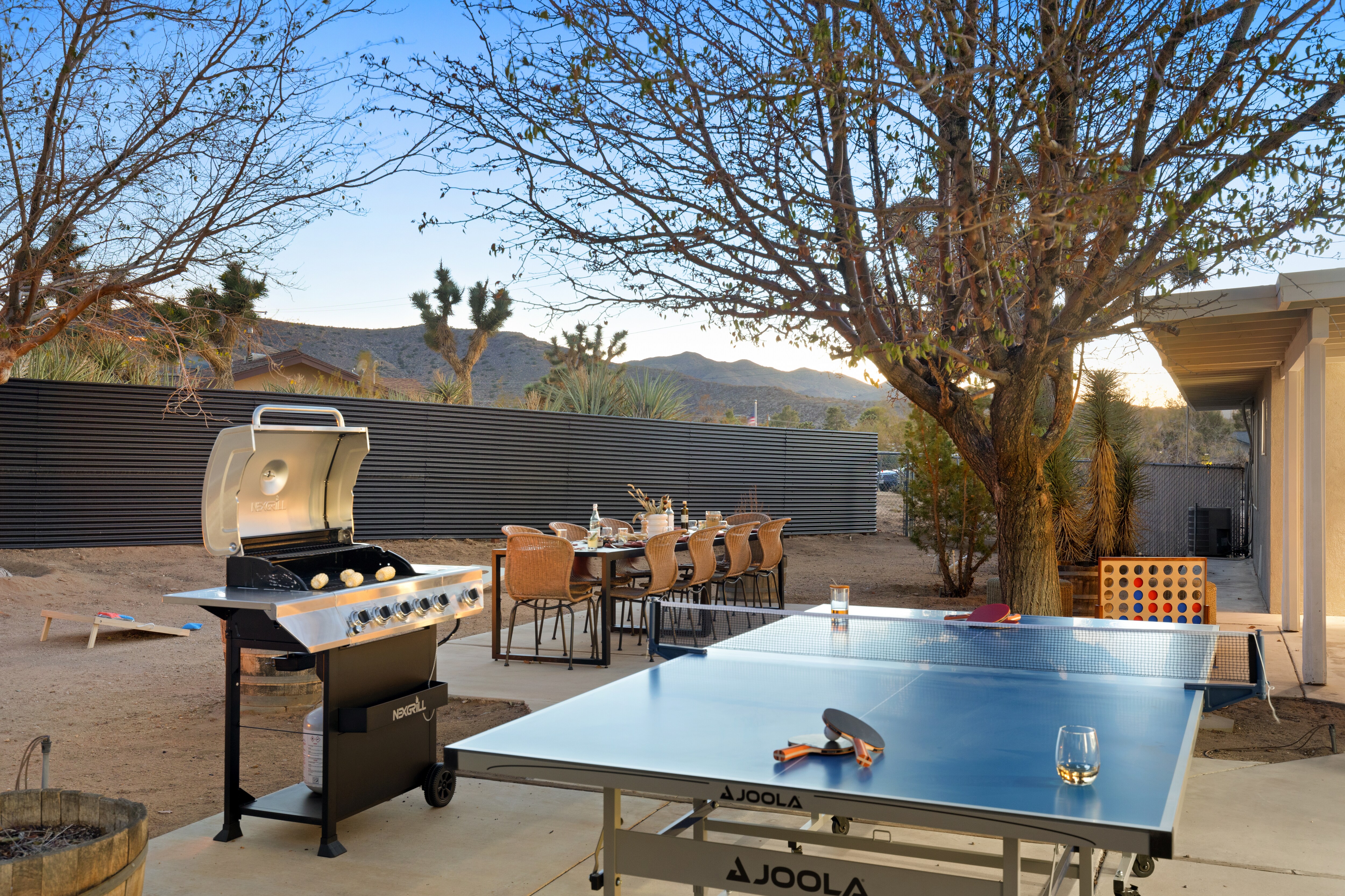 Fire up the grill and play ping pong!