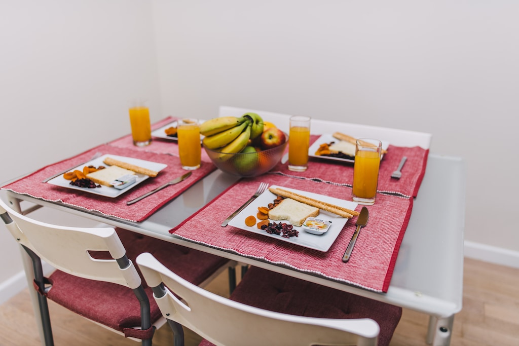 Colorful dining area