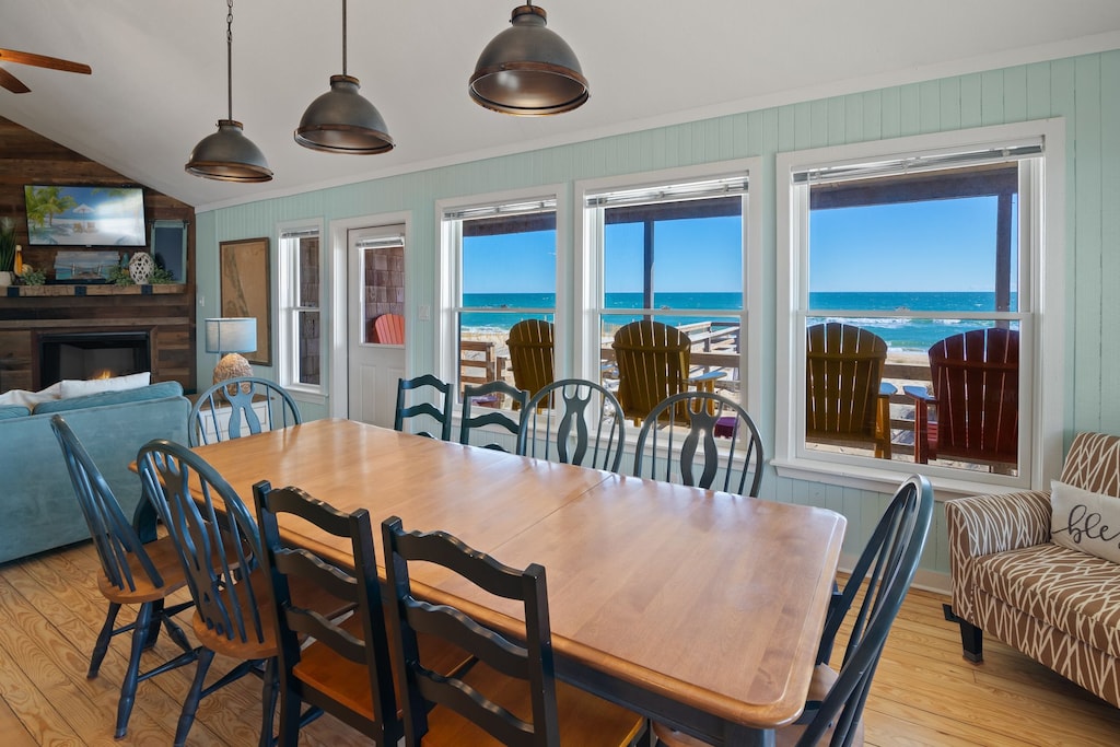 Enjoy a meal in the Dining Area overlooking the ocean!