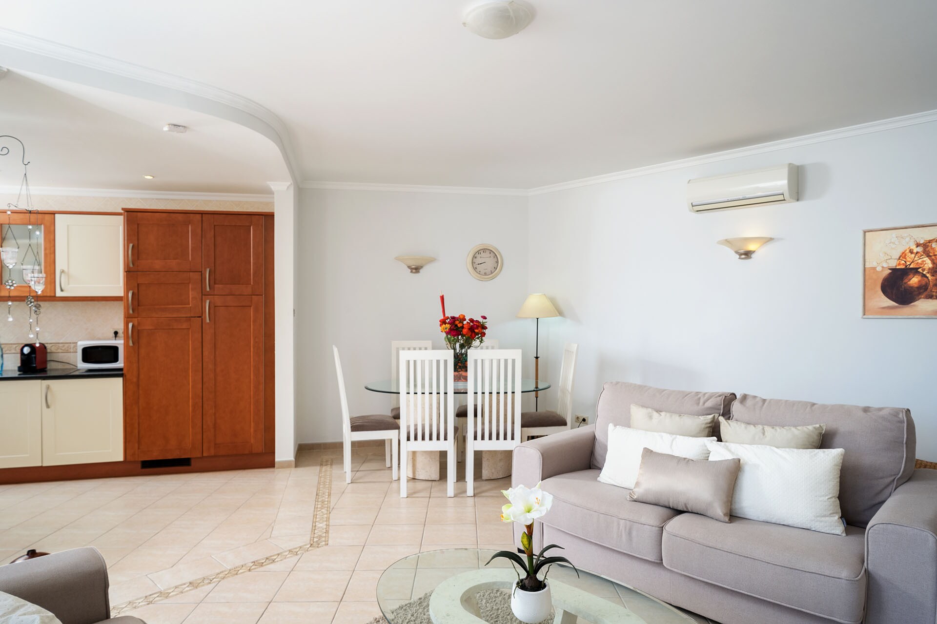 Living room and dining table