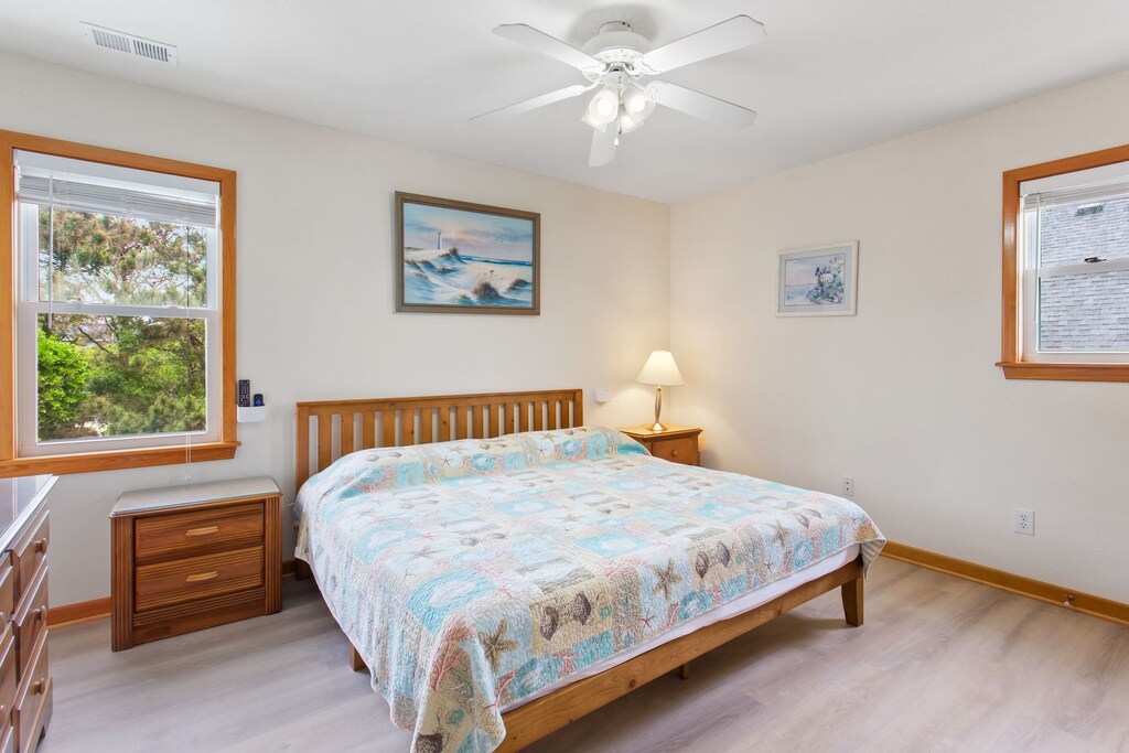 The Top-Level King Bedroom offers plenty of room to relax during your vacation.