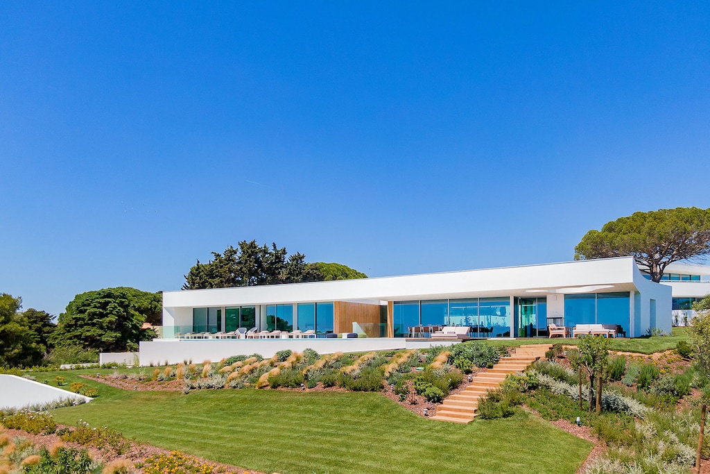 Back view of the villa