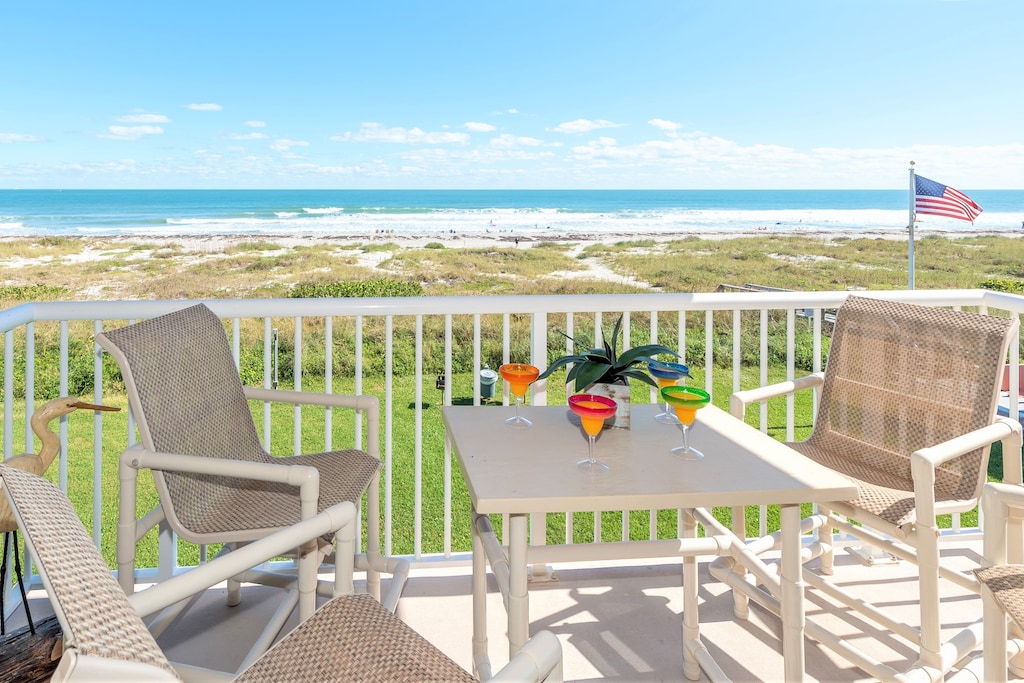 Gorgeous direct oceanfront view from your private balcony (Note: there are TWO oceanfront balconies in this unit!)
