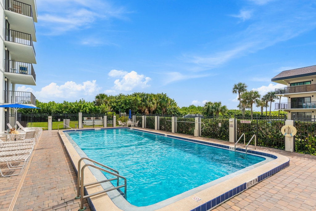Take a dip in the complex pool