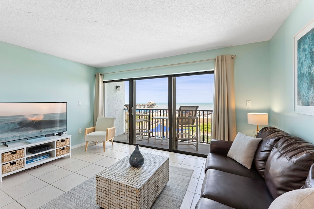 Big screen TV and even better views of the ocean