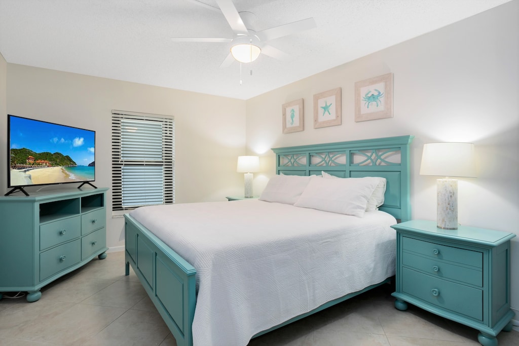 Sink into this coastal-chic bedroom after a sun-kissed day—relax, unwind, and dream of tomorrow's adventures!