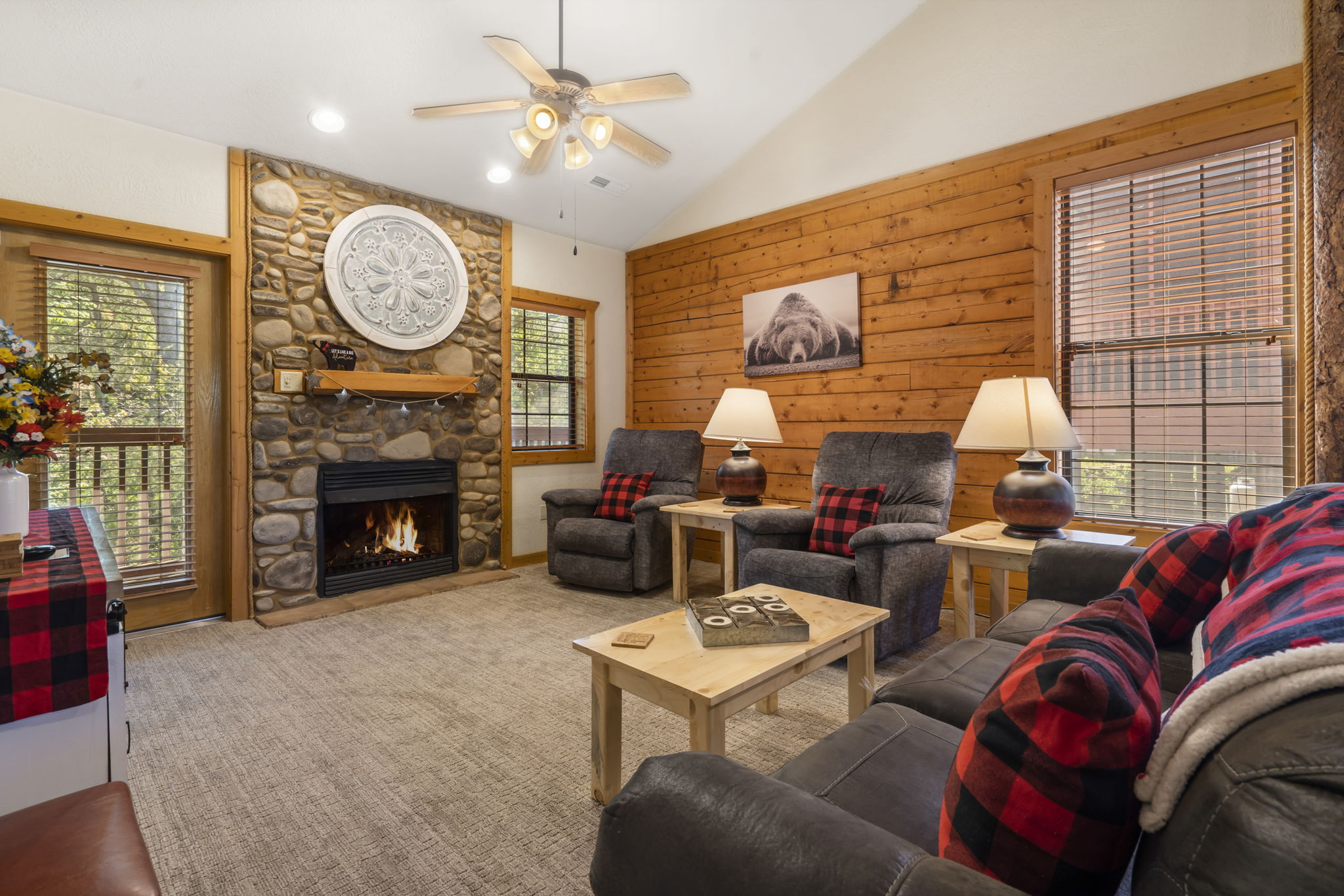Cozy Living Room featuring a gas fireplace