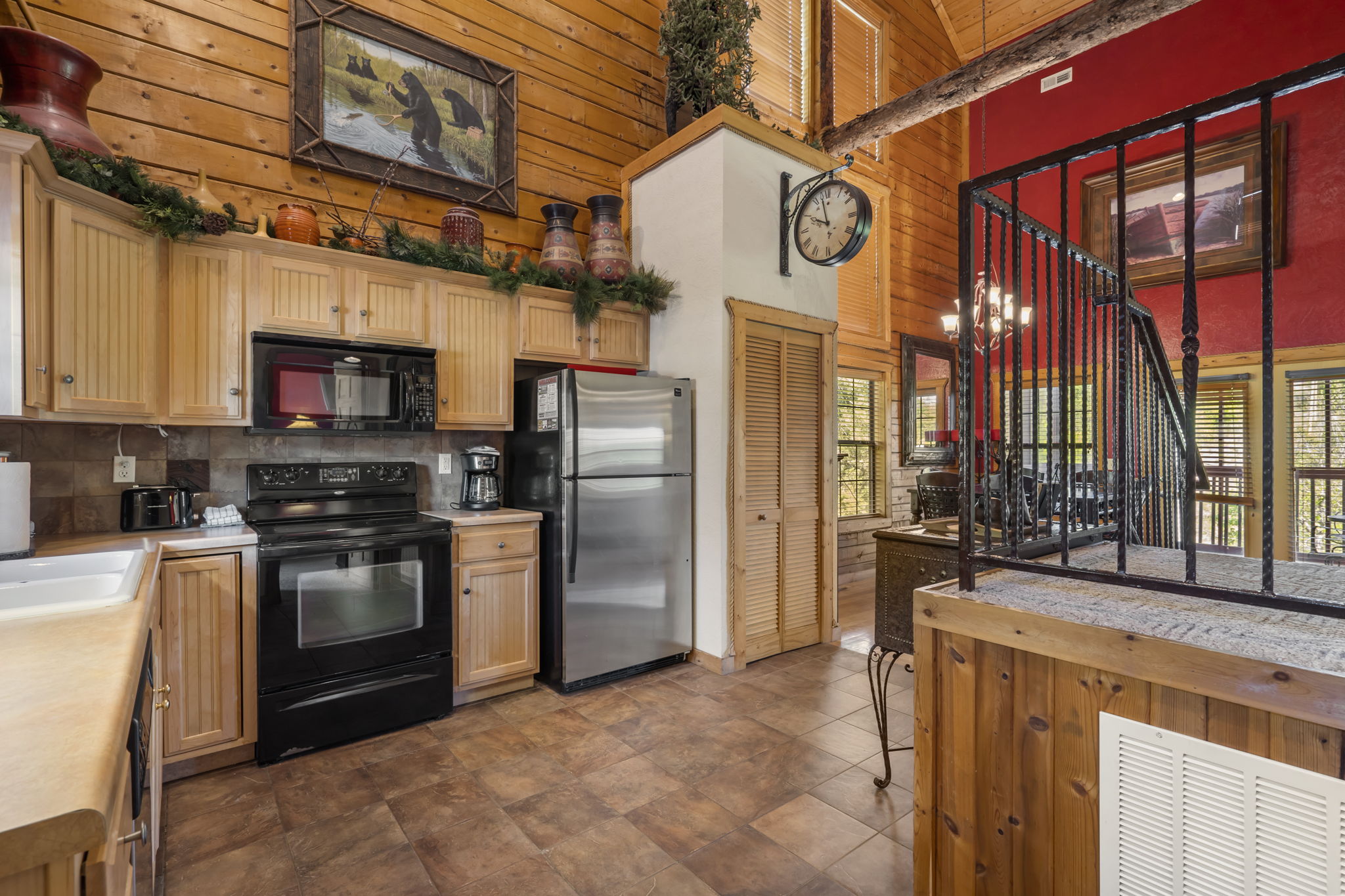 Full Kitchen, Stairs to the Loft