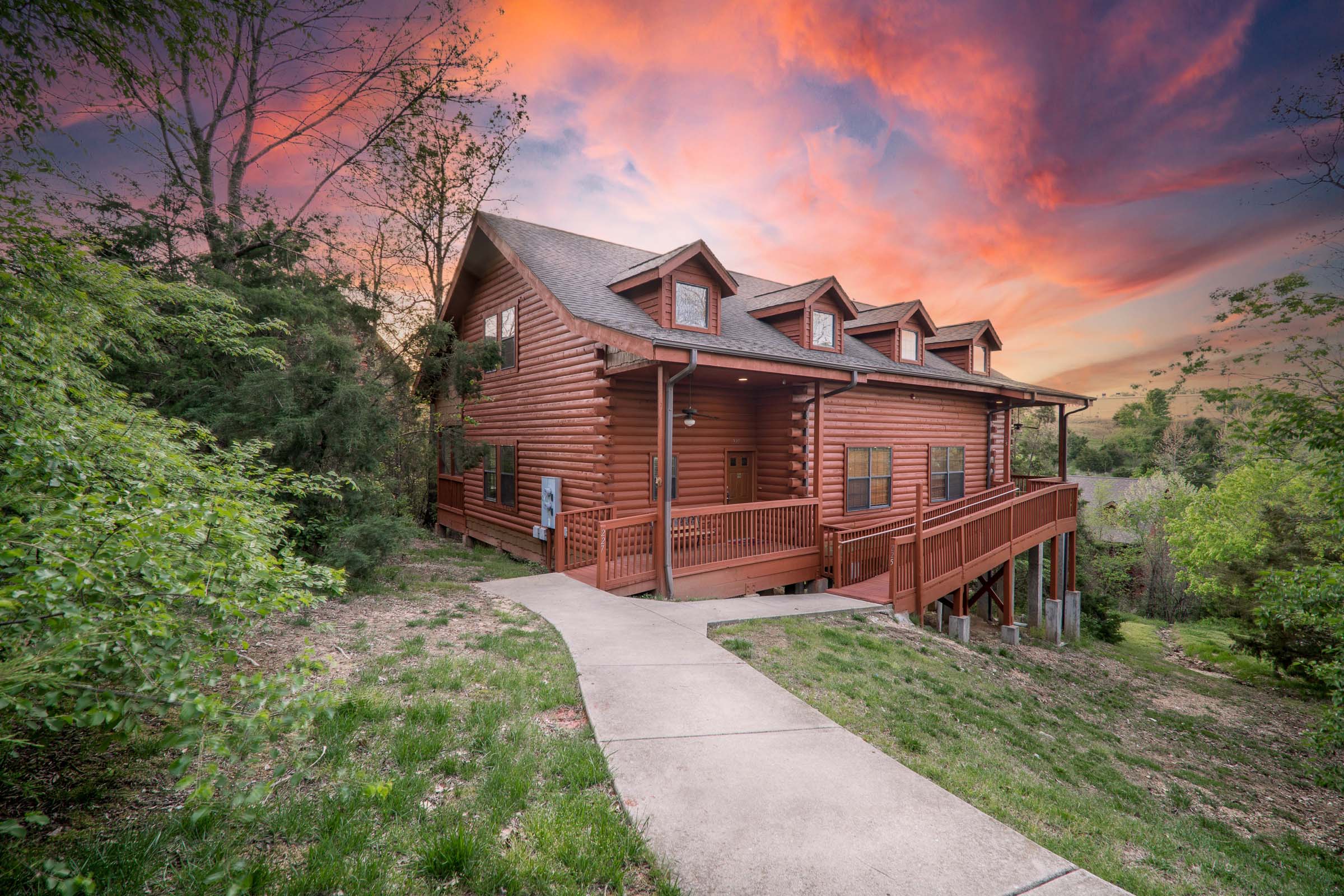 Property Exterior at Sunset