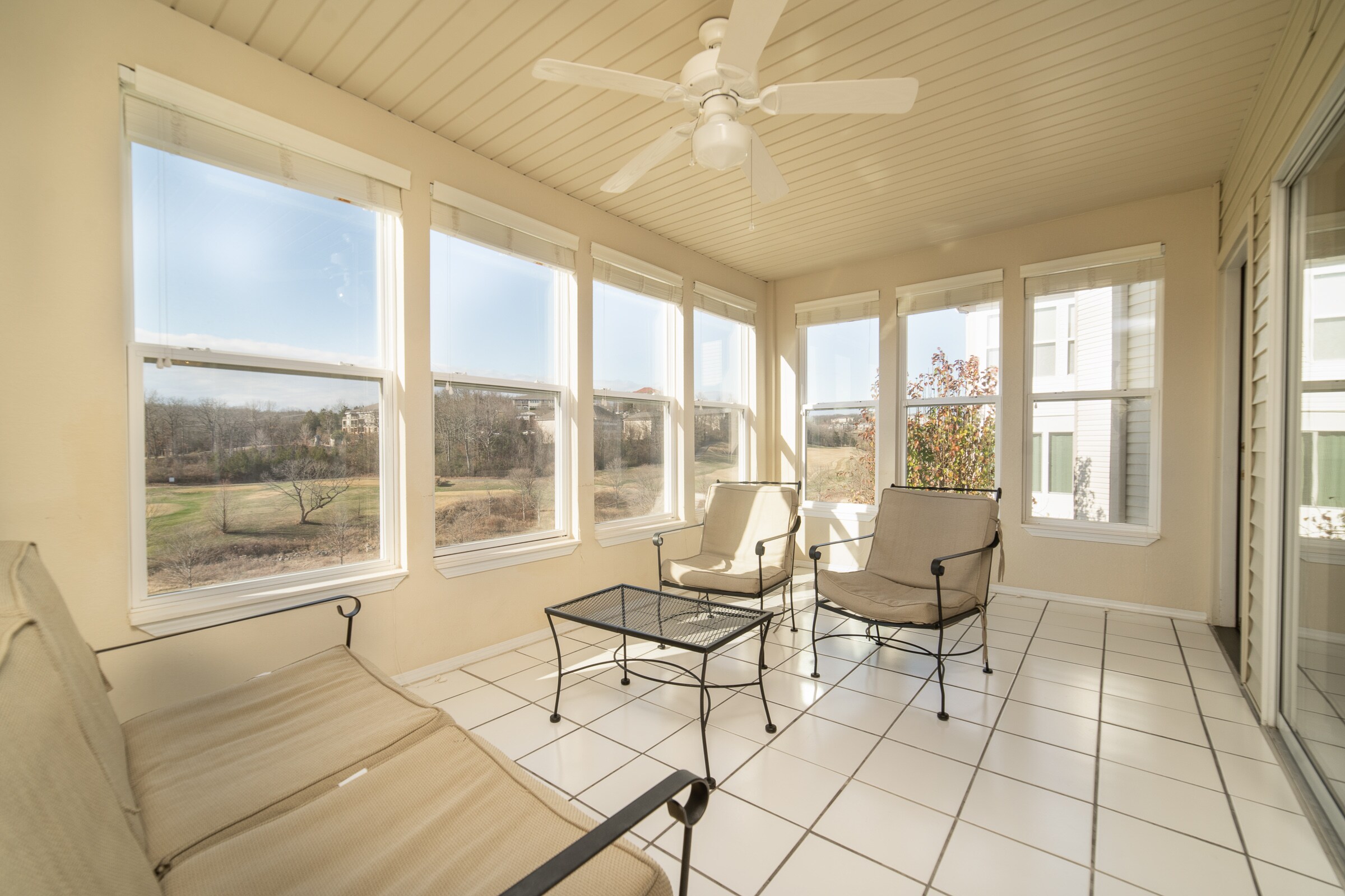 Sunroom with Course View