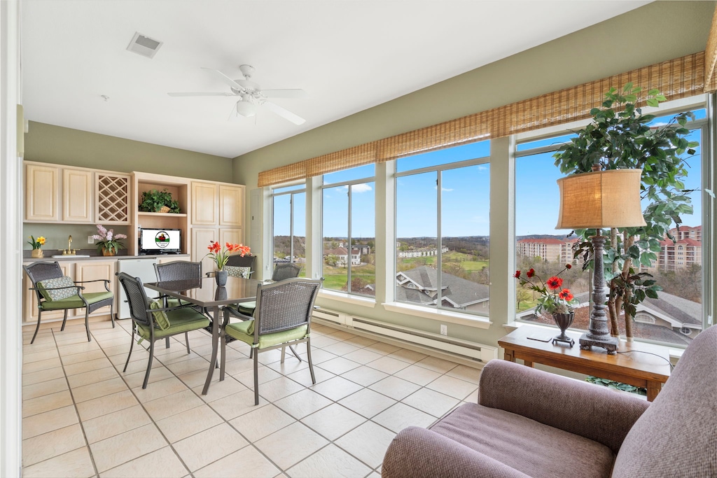 Large Sunroom with golf Course View
