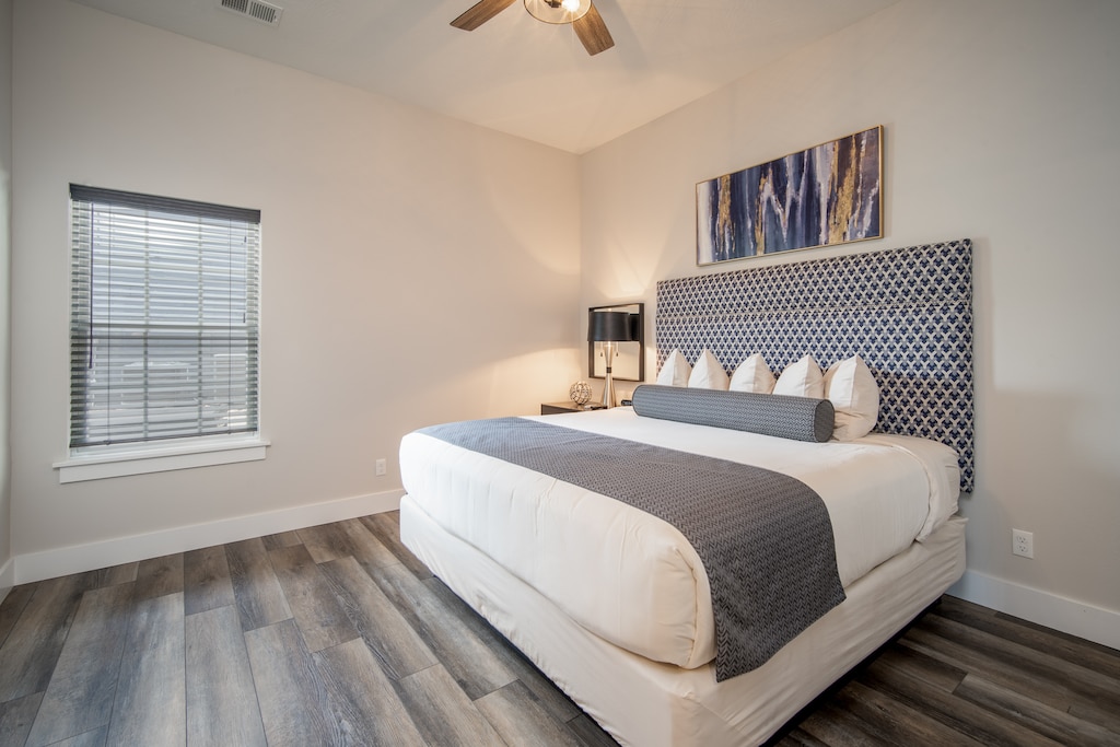 Bedroom Four, Downstairs- King Bed, Attached Bath