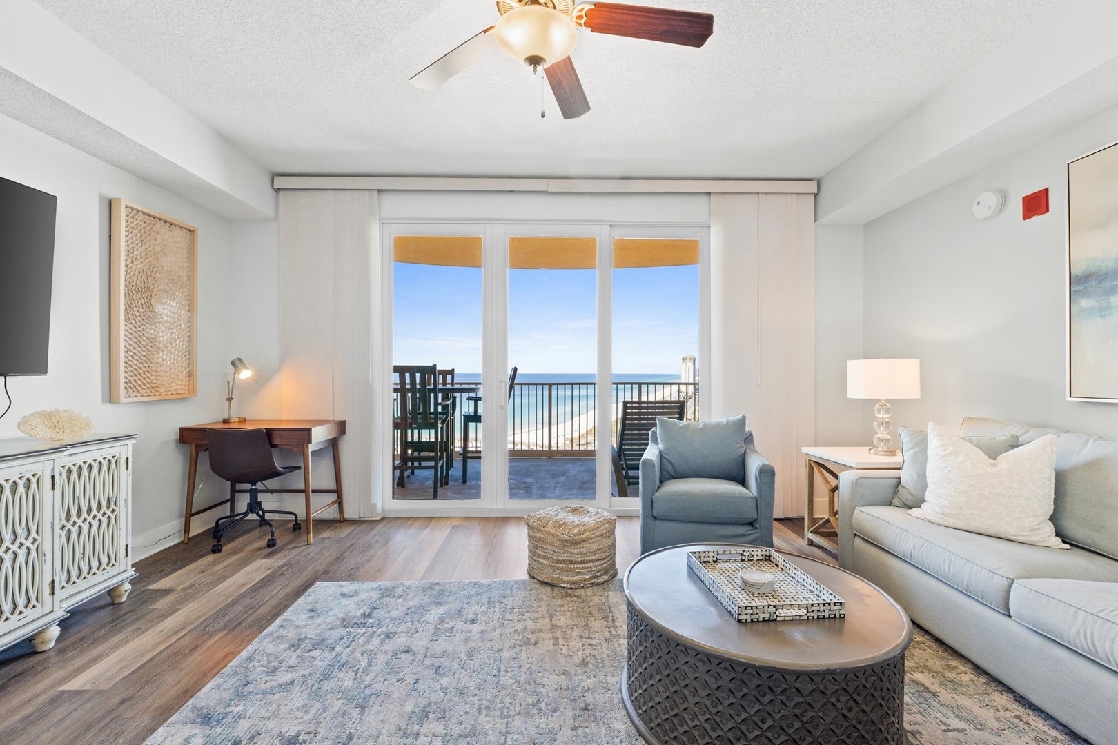 Living Area with Gulf Views