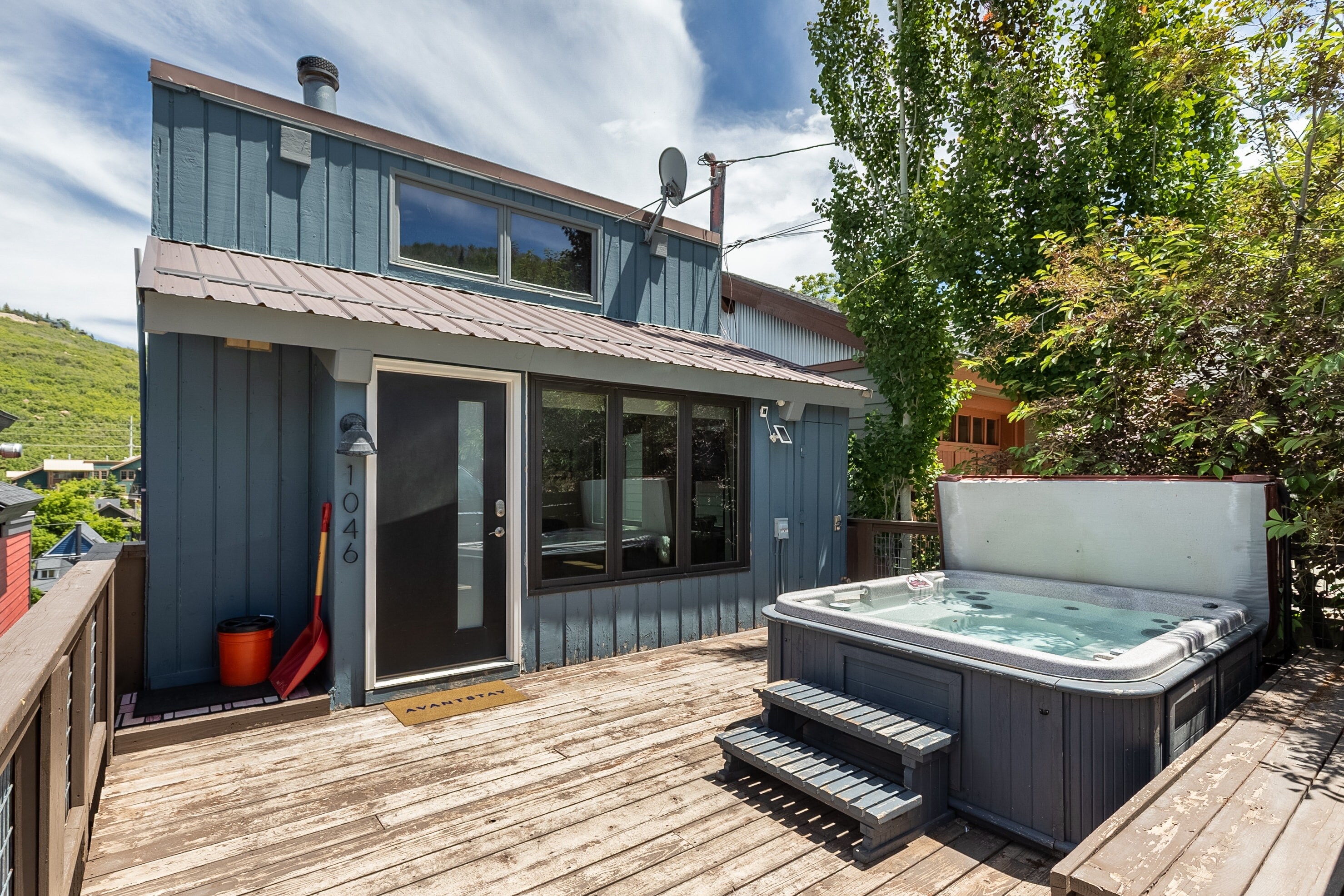 Melt away stress and tension in this hot tub.