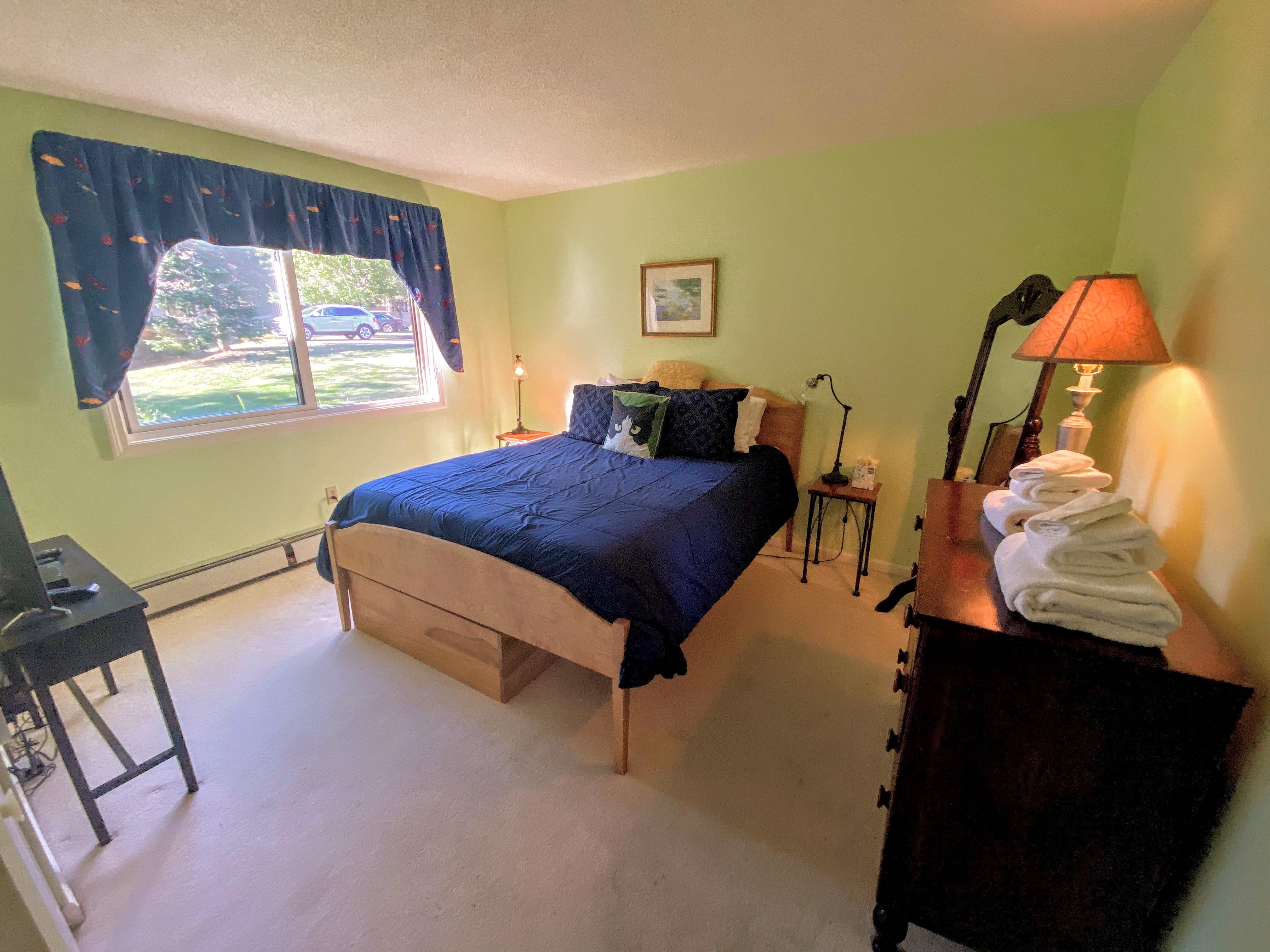 Guest bedroom #1 is located on the main level and features a Queen bed with trundle bed. Sleeps 3.
