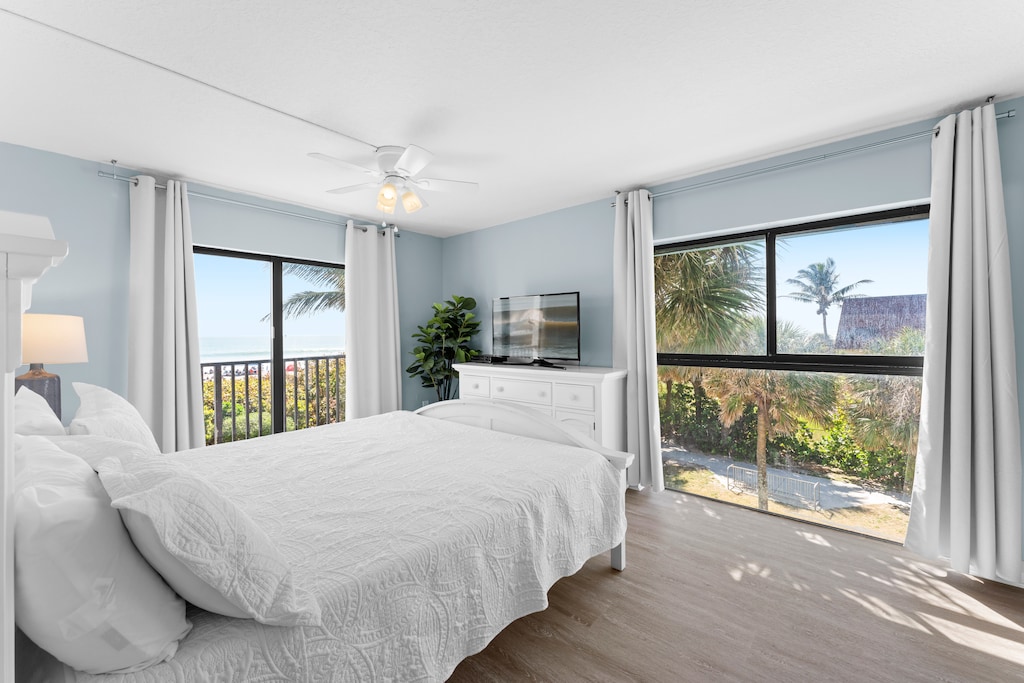 Sleep peacefully in this bright and master bedroom with king size bed and soft elegant tones