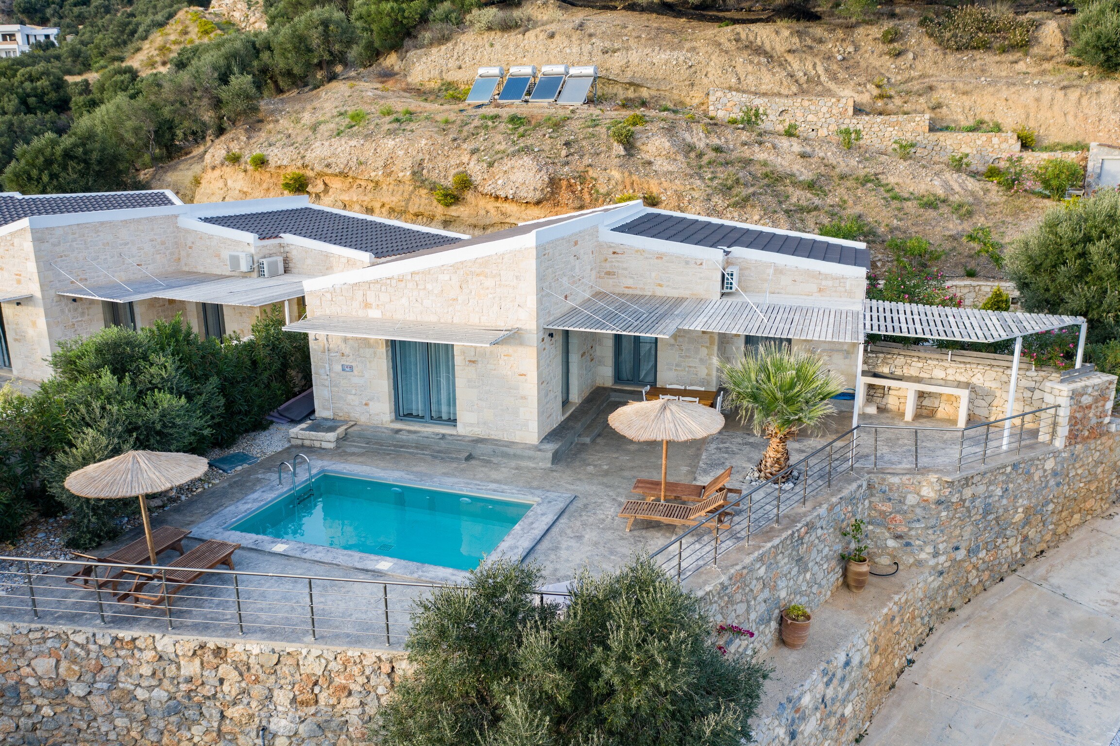 Exterior view of incredible sea view villa,Private pool,Tavern,Plakias,Crete