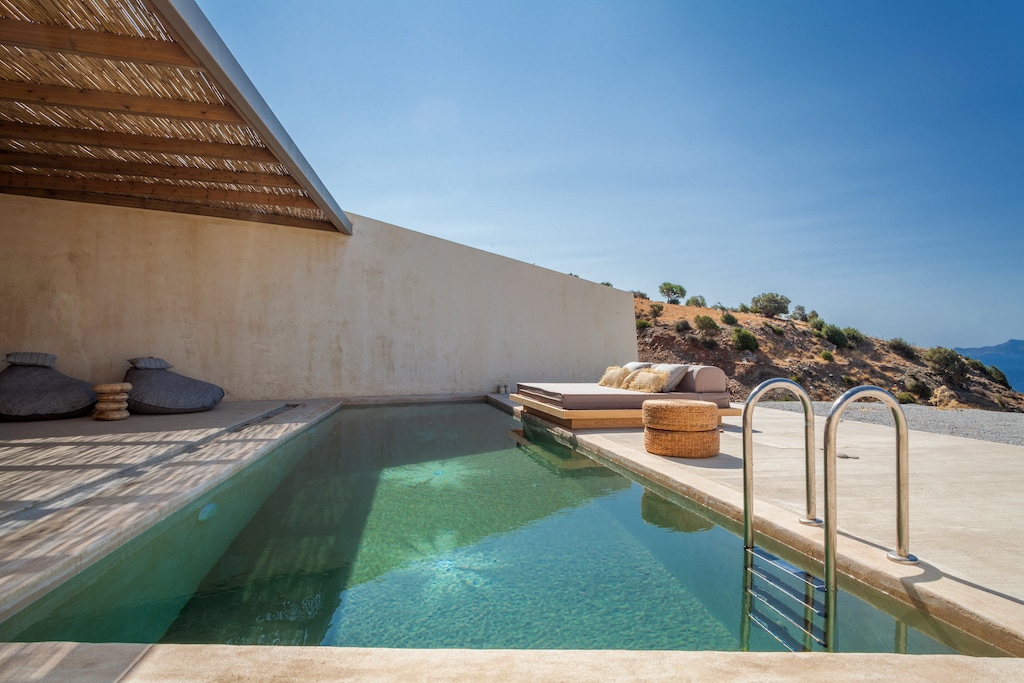 Swimming pool of Beach villa,Heated pool,Incredible view,Agios Pavlos,Crete